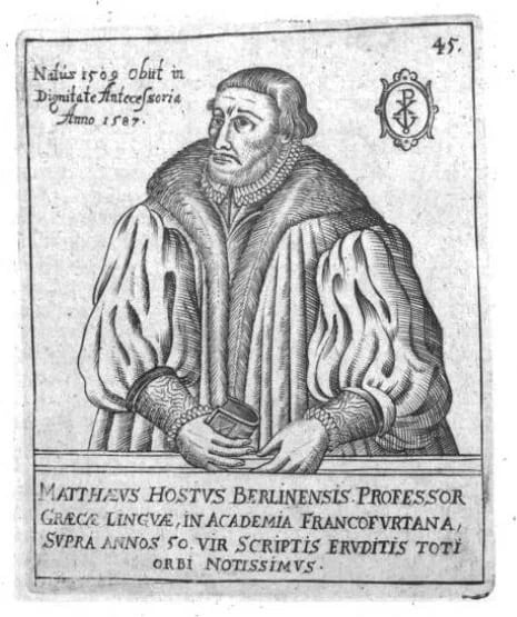 Portrait of Matthäus Host (1509–1587) – memorial page