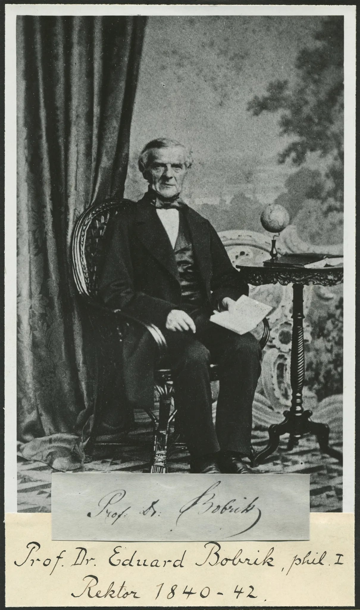 Portrait of Eduard Bobrik (1802–1870) – memorial page