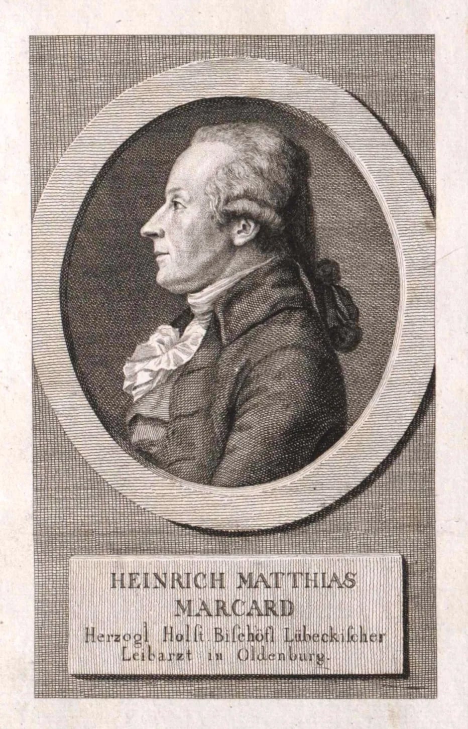 Porträt von Heinrich Matthias Marcard (1747–1817) – Gedenkseite