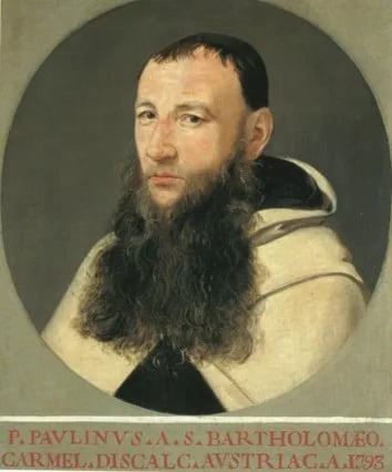 Porträt von Paulinus a Sancto Bartholomaeo (1748–1806) – Gedenkseite