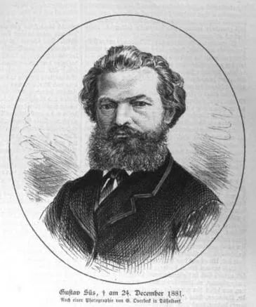 Porträt von Gustav Süs (1823–1881) – Gedenkseite