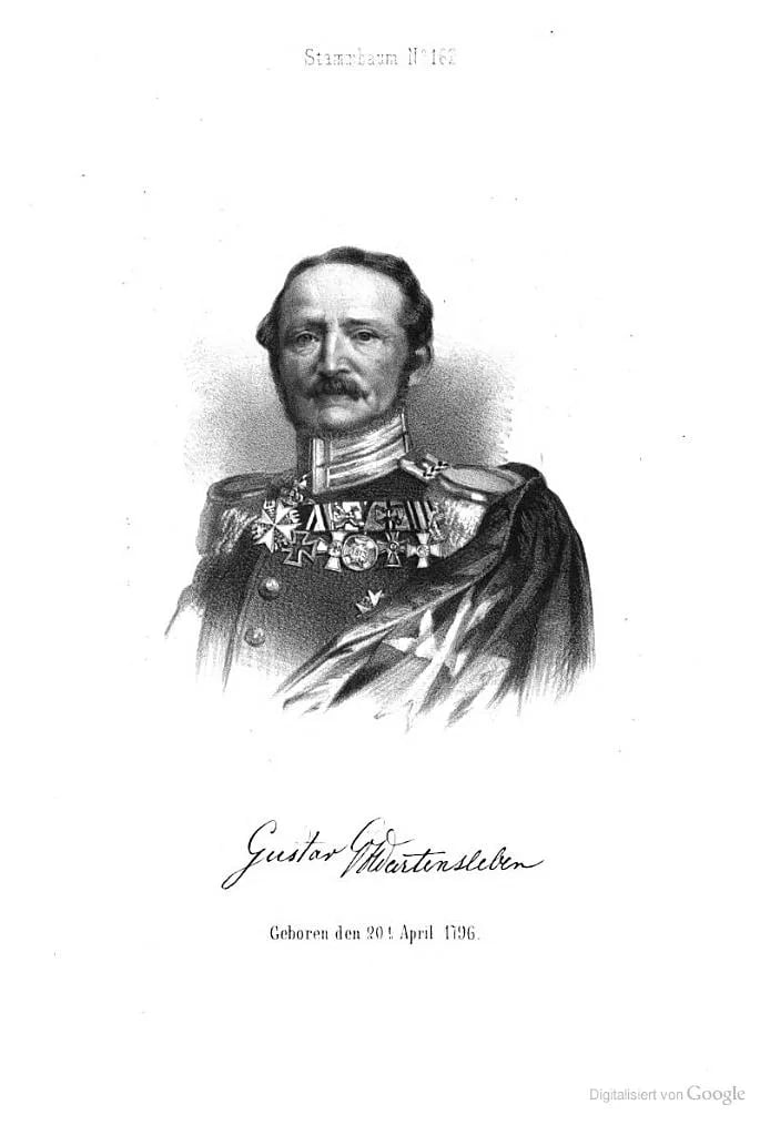 Porträt von Gustav von Wartensleben (1796–1886) – Gedenkseite