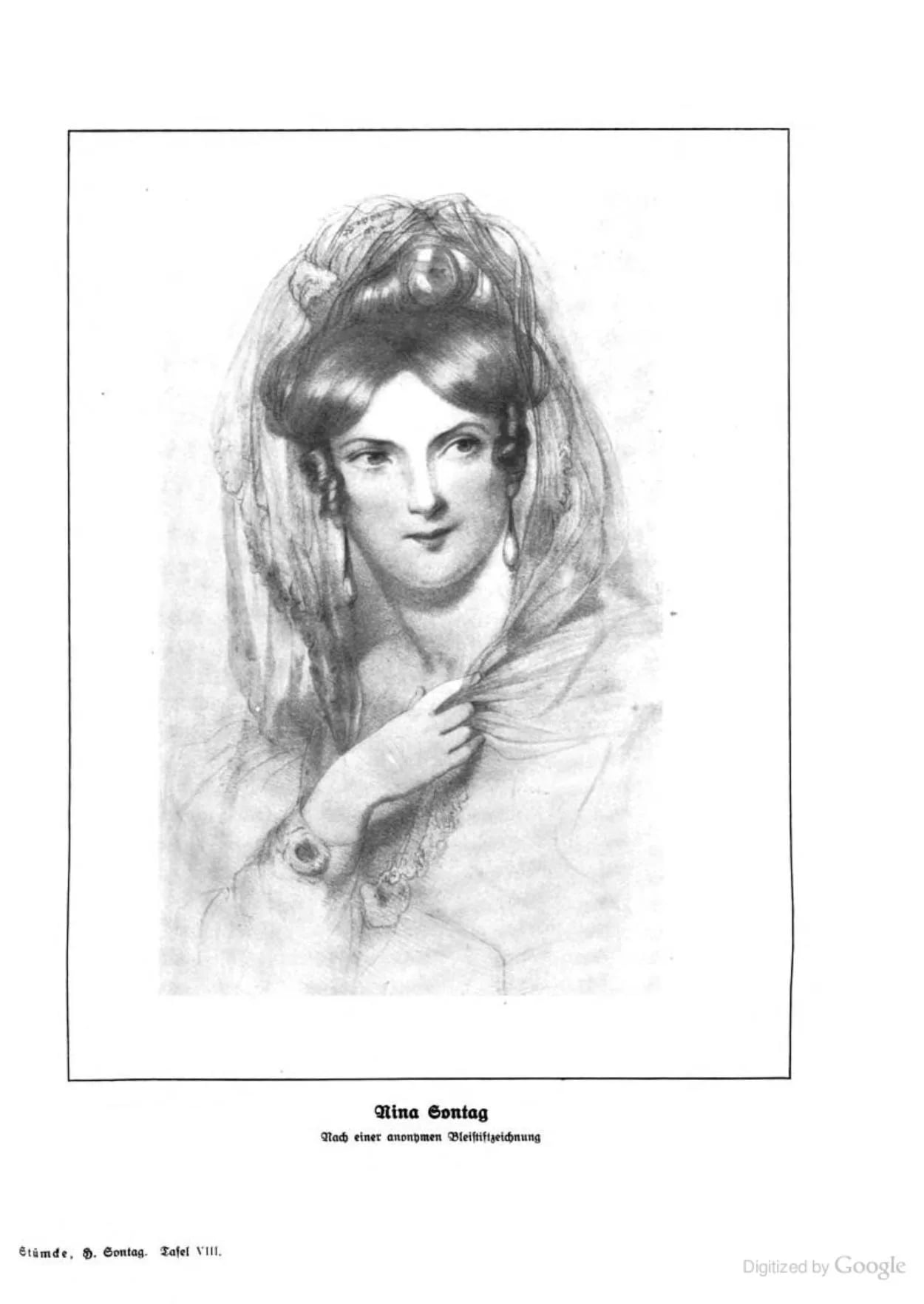 Porträt von Nina Sontag (1811–1879) – Gedenkseite