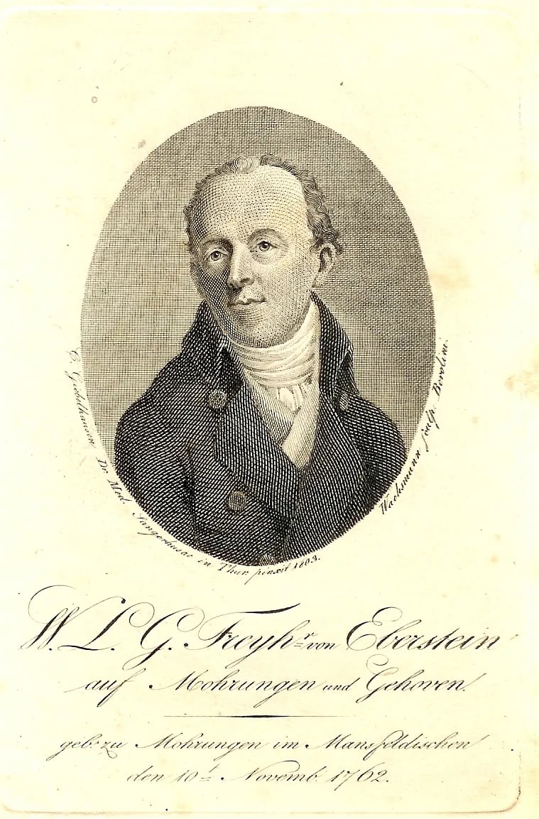 Porträt von Wilhelm Ludwig Gottlob von Eberstein (1762–1805) – Gedenkseite