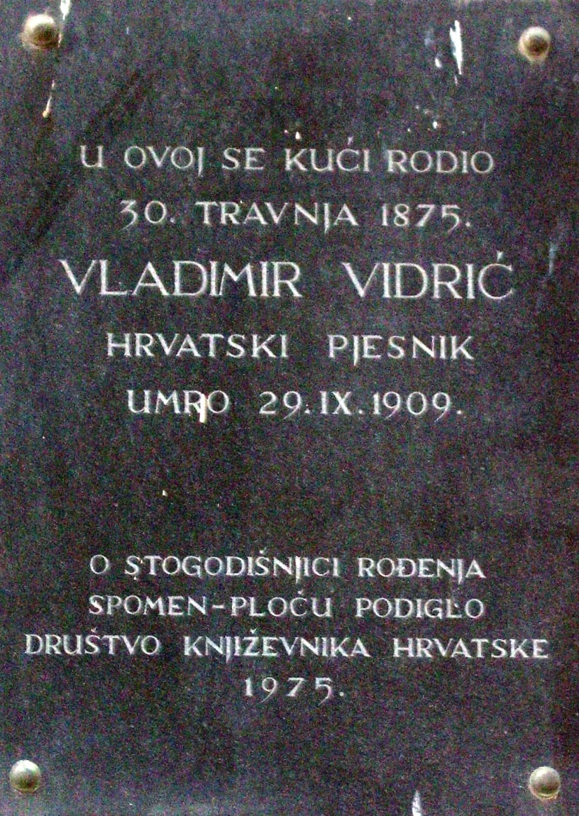 Portrait of Vladimir Vidrić (1875–1909) – memorial page