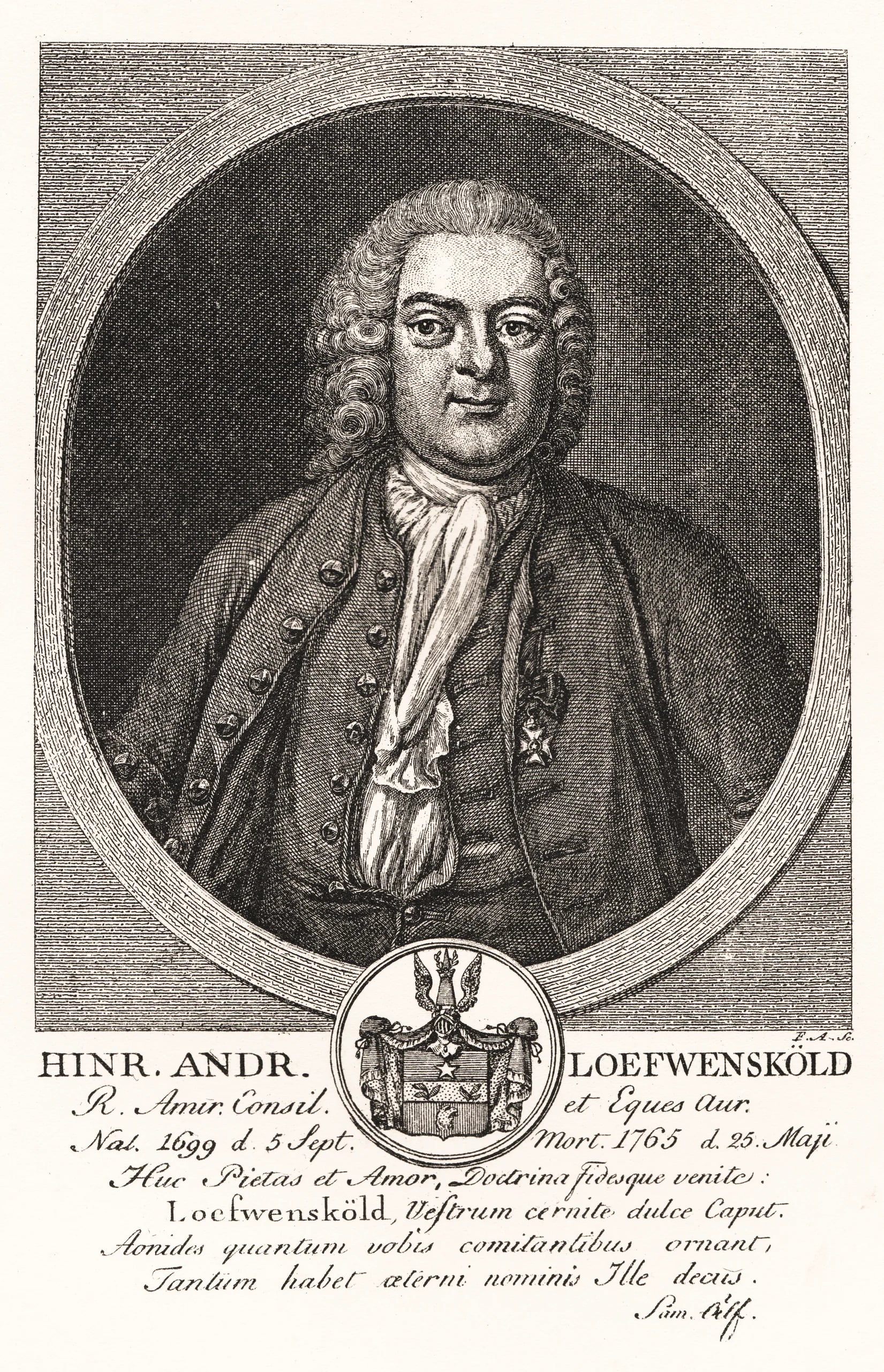 Porträt von Henrik Anders Löfvenskiöld (1699–1765) – Gedenkseite