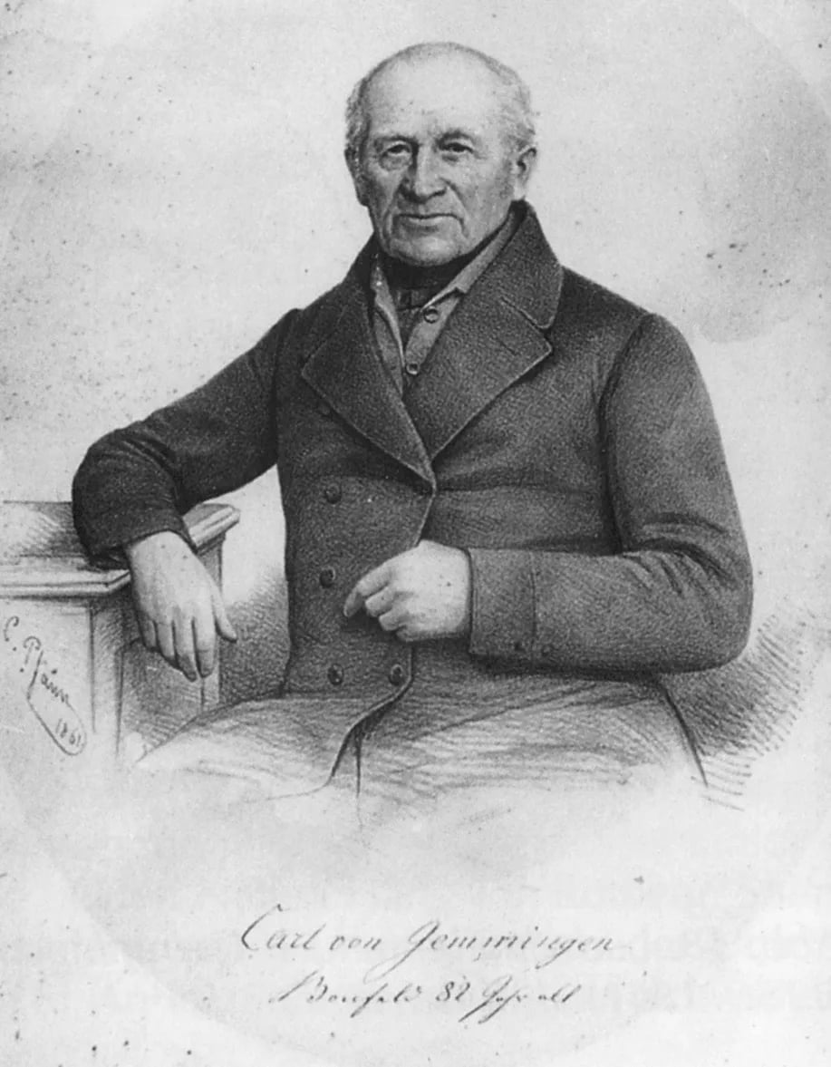 Porträt von Karl Friedrich von Gemmingen (1779–1871) – Gedenkseite