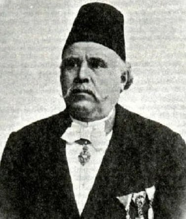 Porträt von Mehmed-beg Kapetanović Ljubušak (1839–1902) – Gedenkseite