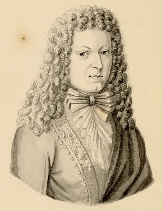 Porträt von Johann Kuhnau (1660–1722) – Gedenkseite