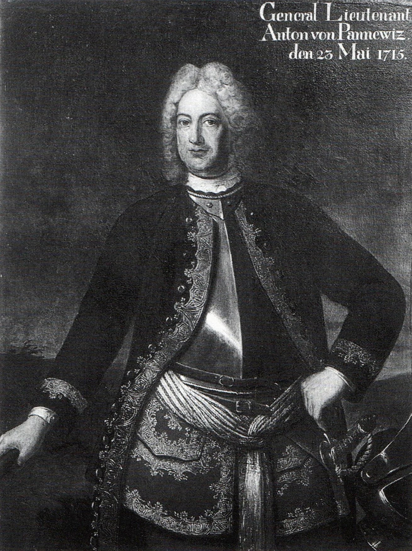 Porträt von Anton von Pannewitz (1659–1731) – Gedenkseite