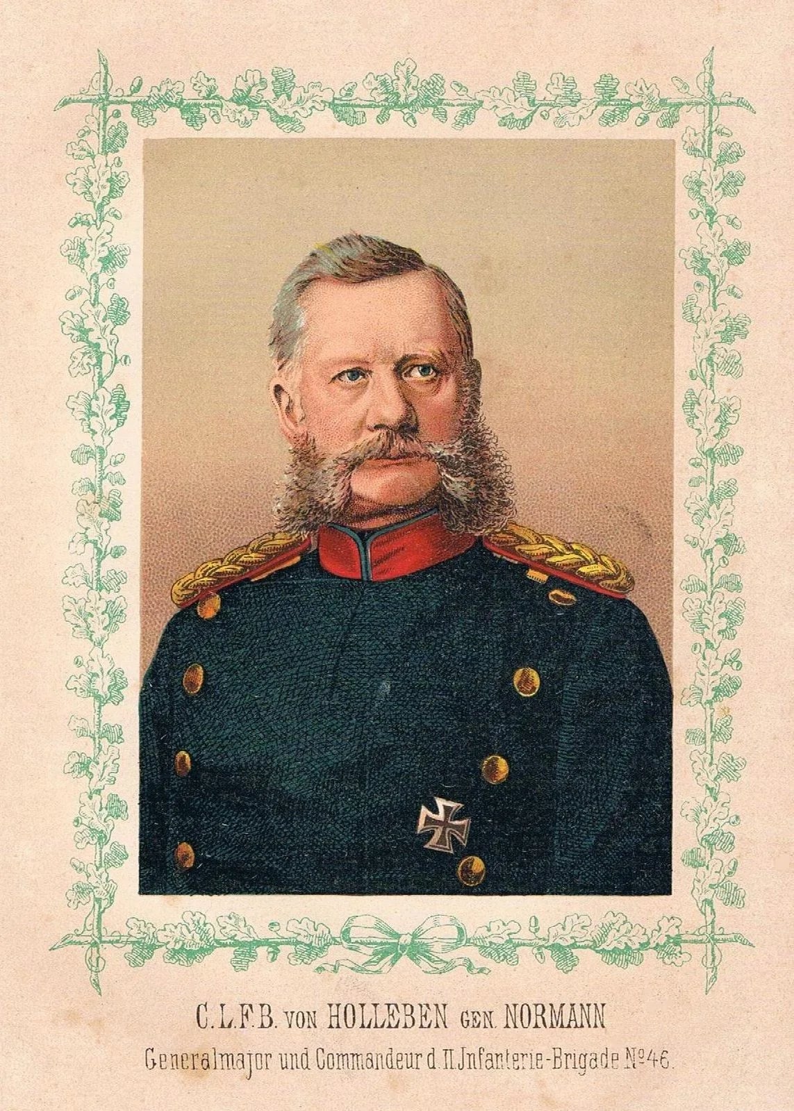 Porträt von Bernhard von Holleben genannt von Normann (1824–1897) – Gedenkseite
