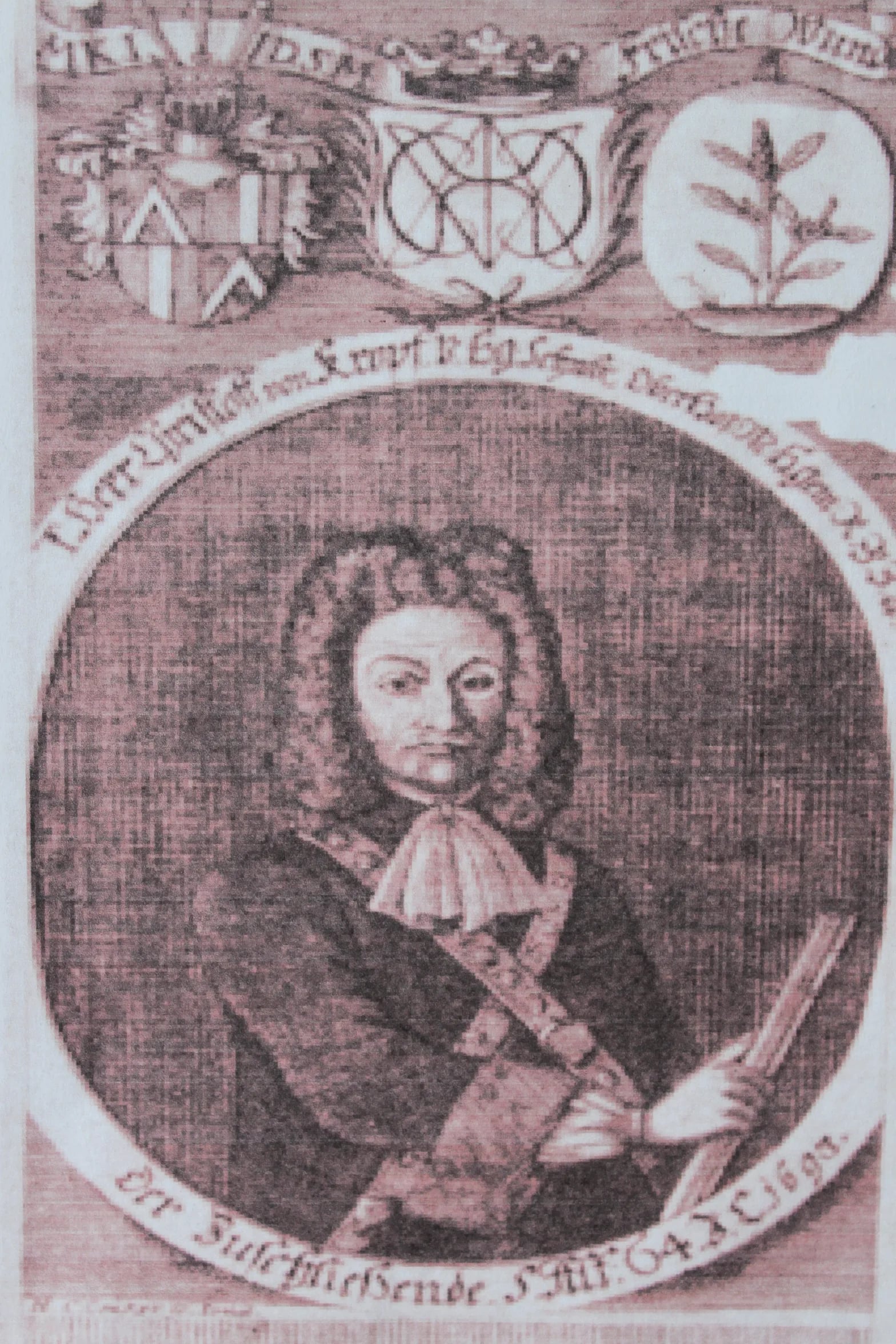Porträt von Christoph Sigismund von Kropff (1629–1693) – Gedenkseite