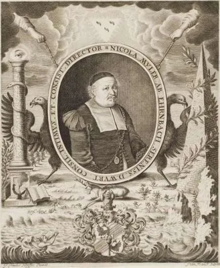 Porträt von Johann Nikolaus Myler von Ehrenbach (1610–1677) – Gedenkseite
