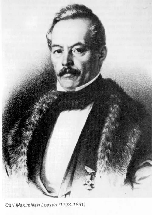 Porträt von Carl Maximilian Lossen (1793–1861) – Gedenkseite