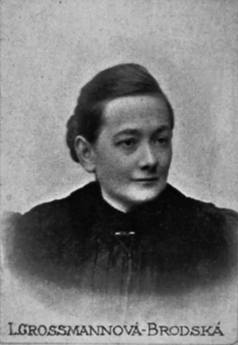 Porträt von Ludmila Grossmannová Brodská (1859–1935) – Gedenkseite