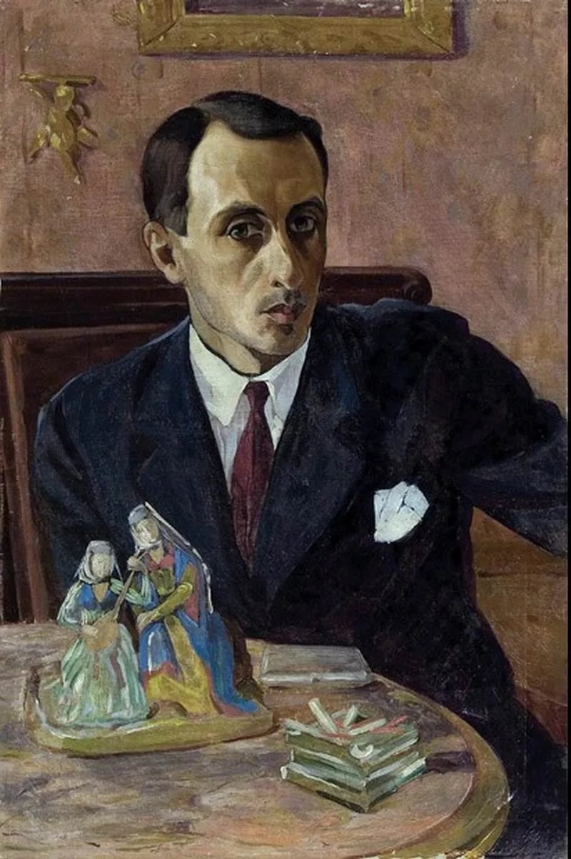 Porträt von Valerian Sidamon-Eristavi (1889–1943) – Gedenkseite