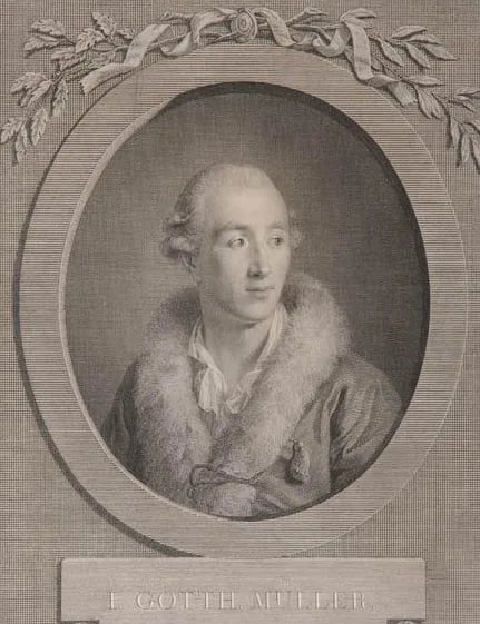 Porträt von Johann Gotthard von Müller (1747–1830) – Gedenkseite