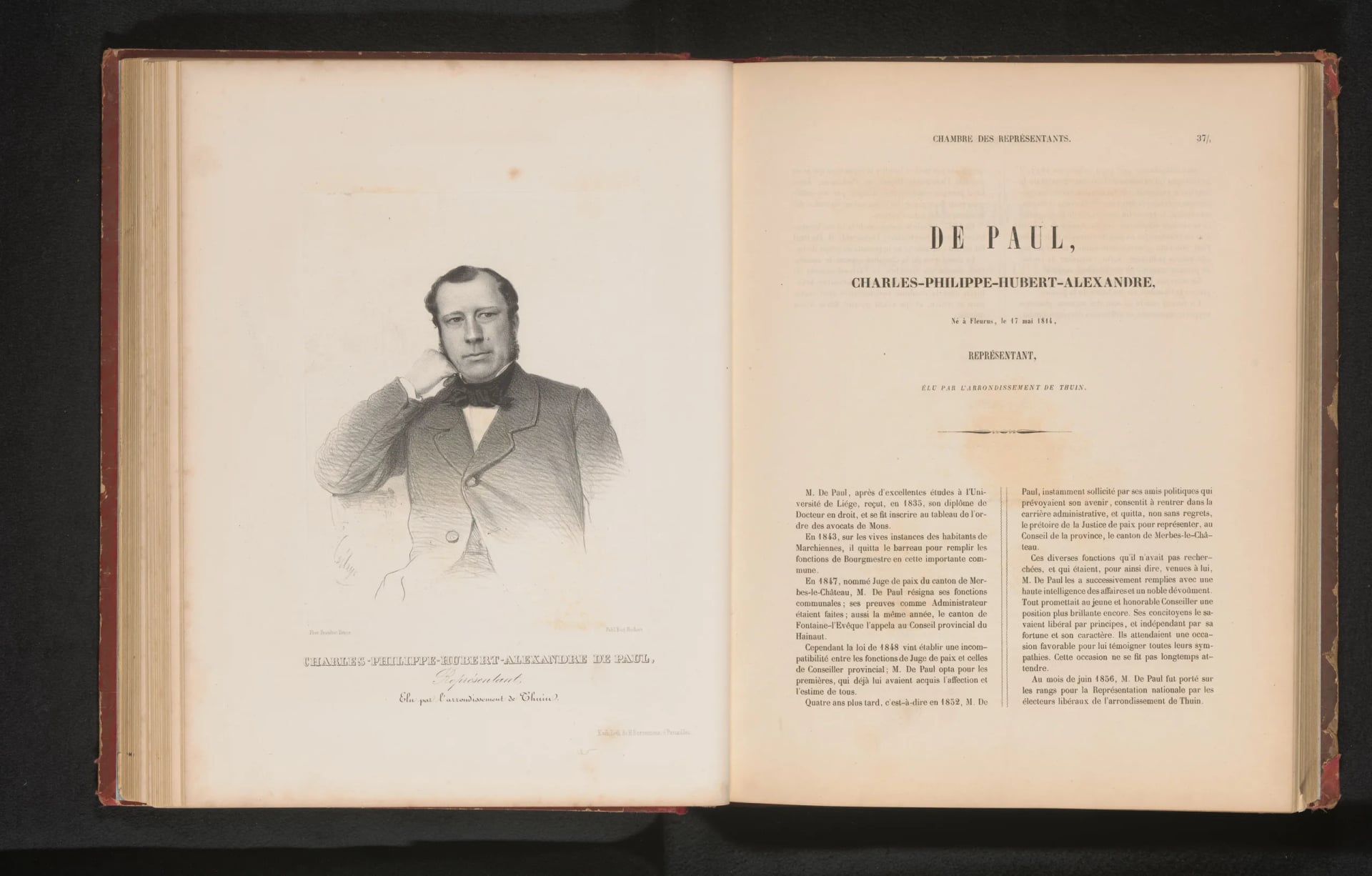 Portrait of Alexandre de Paul de Barchifontaine (1814–1887) – memorial page