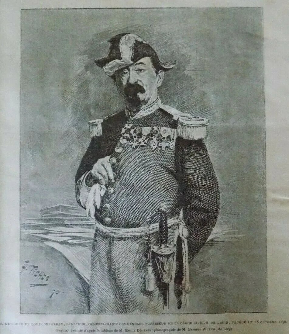 Porträt von Hippolyte de Looz-Corswarem (1817–1890) – Gedenkseite