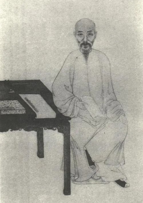 Porträt von Qiu Yuexiu (1712–1773) – Gedenkseite