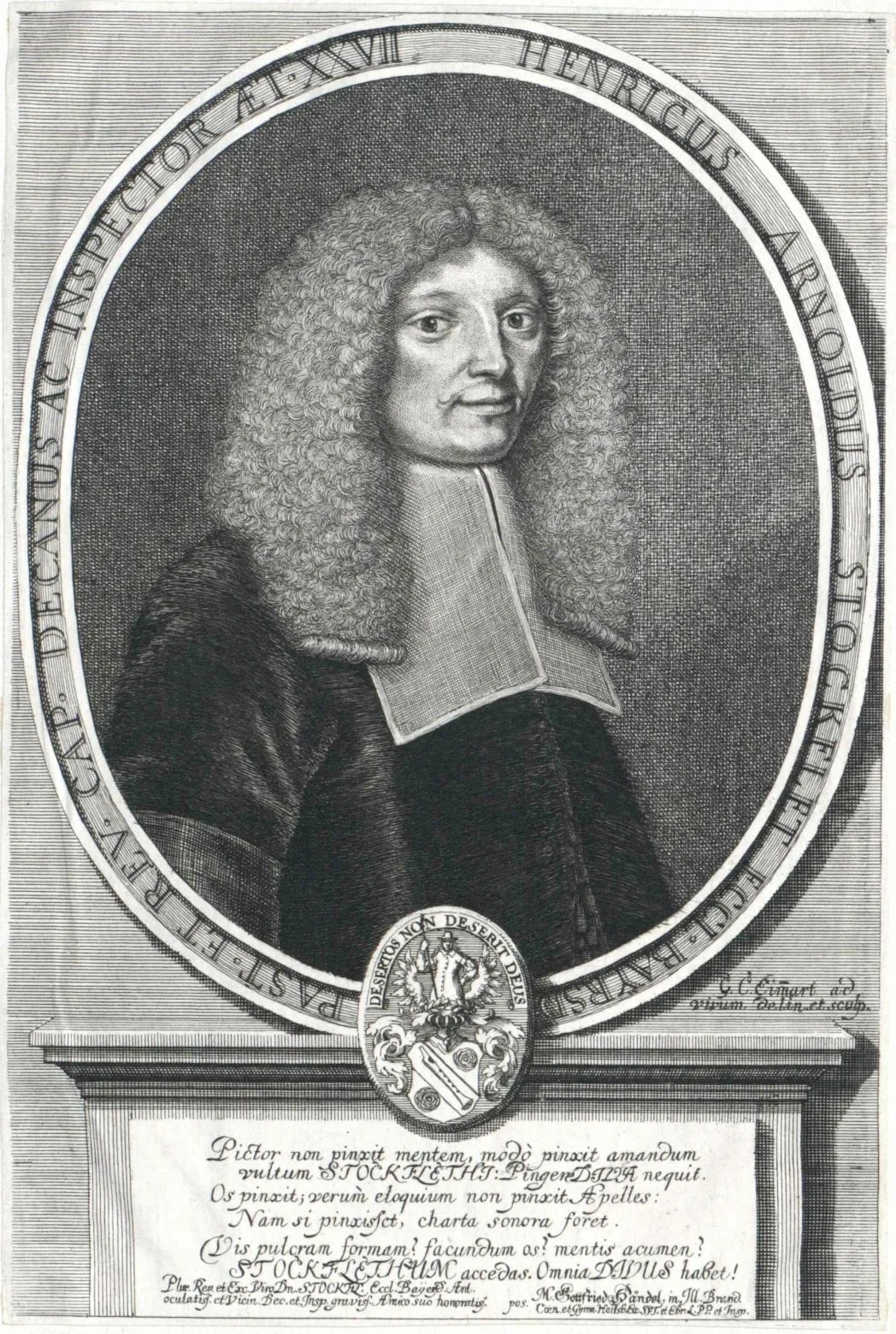 Porträt von Heinrich Arnold Stockfleth (1643–1708) – Gedenkseite