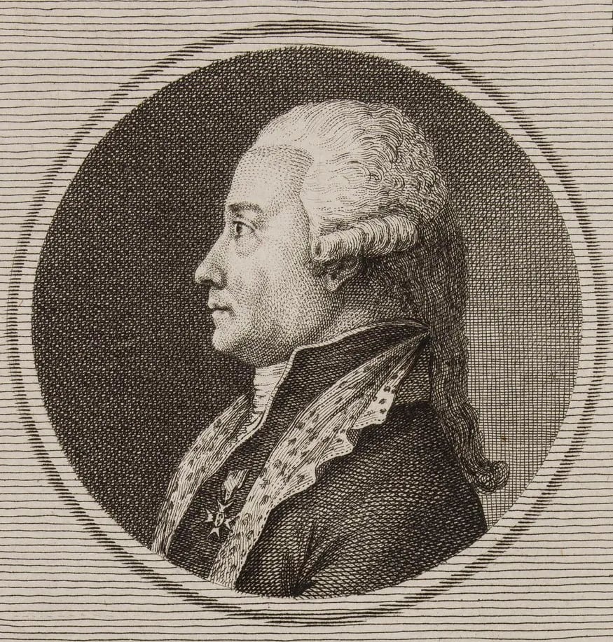 Porträt von Augustin-Félix-Elisabeth Barrin La Galissonnière (1741–1828) – Gedenkseite