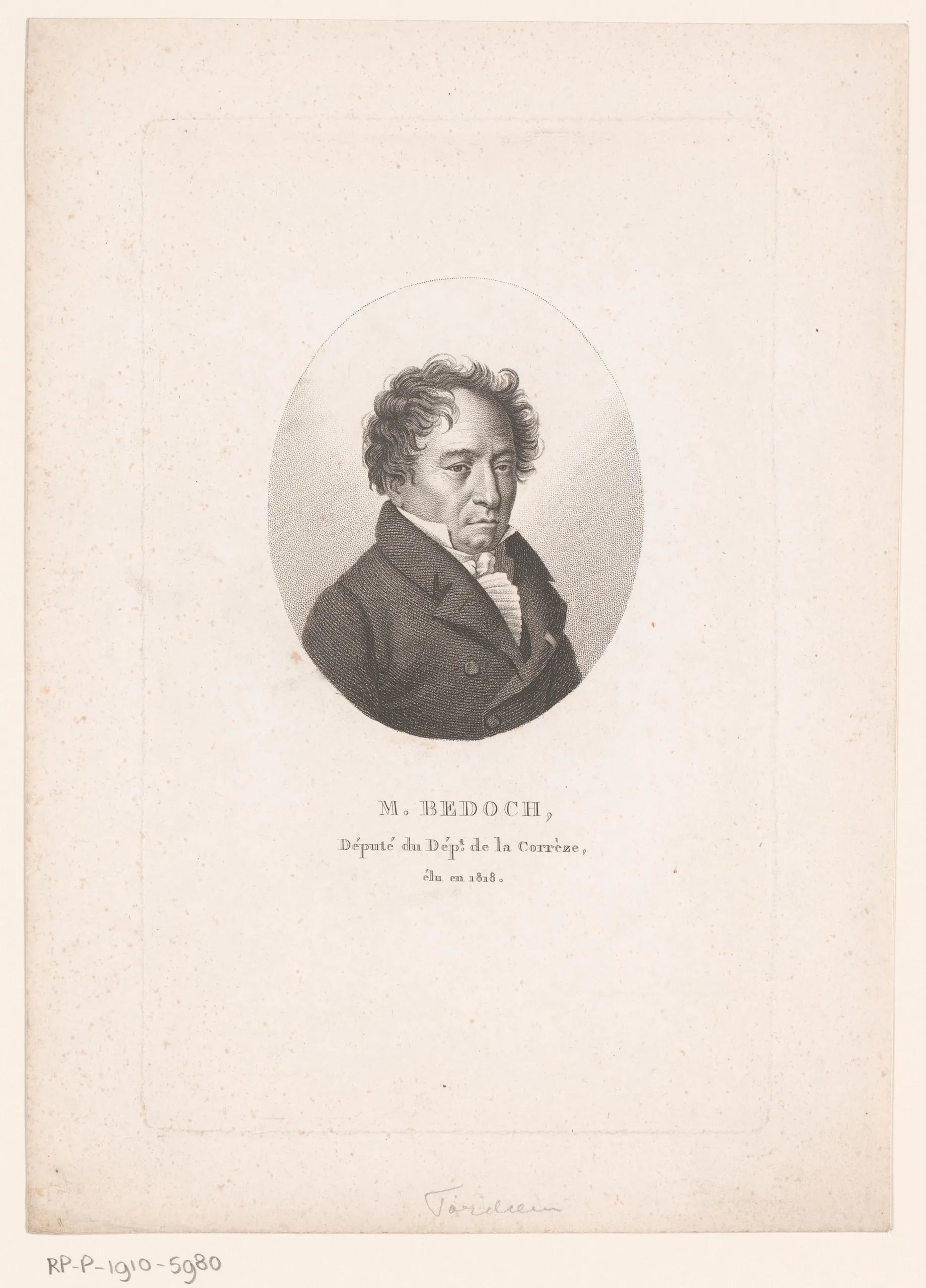 Portrait of Pierre Joseph Bédoch (1761–1837) – memorial page