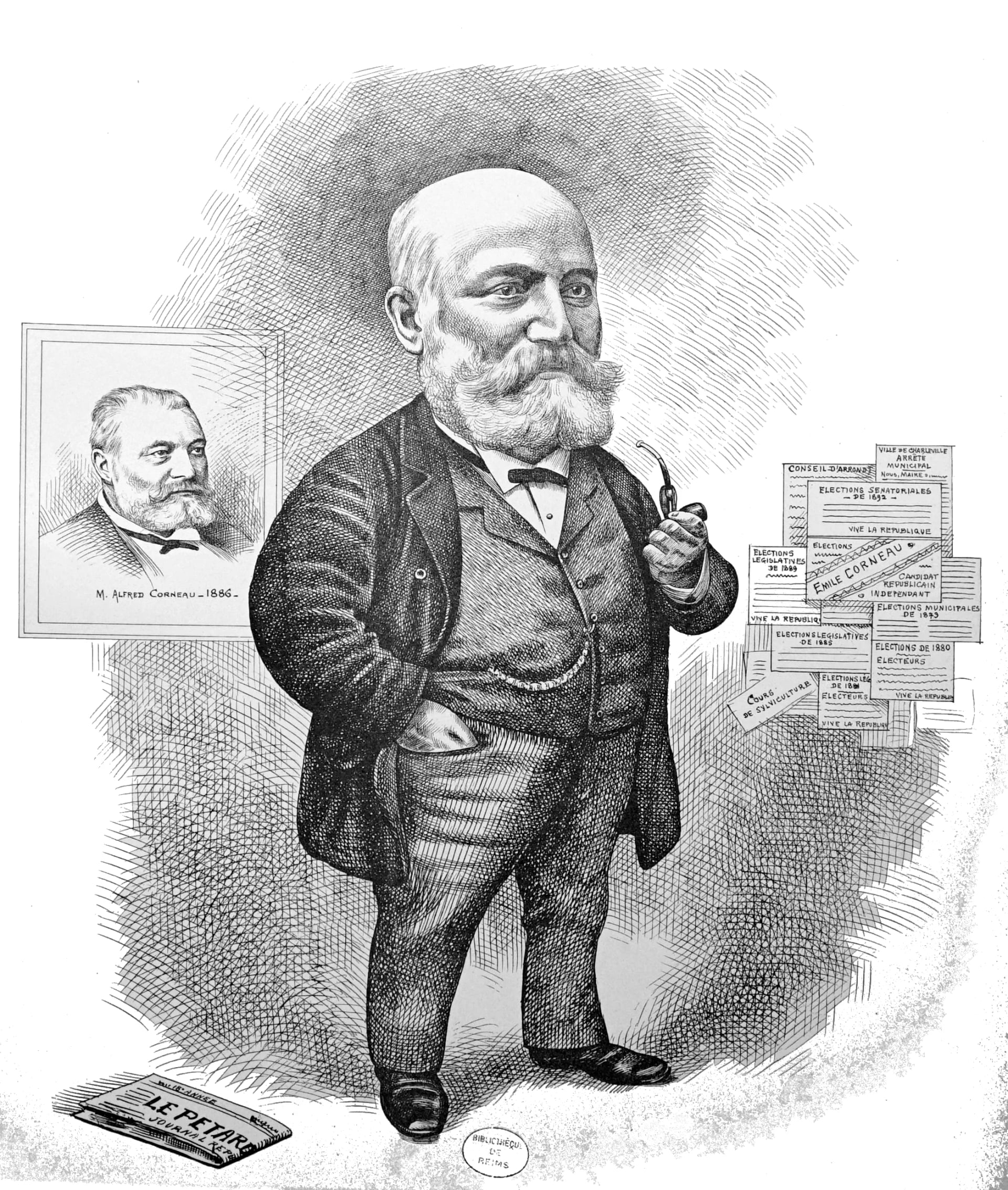 Portrait of Émile Corneau (1826–1906) – memorial page