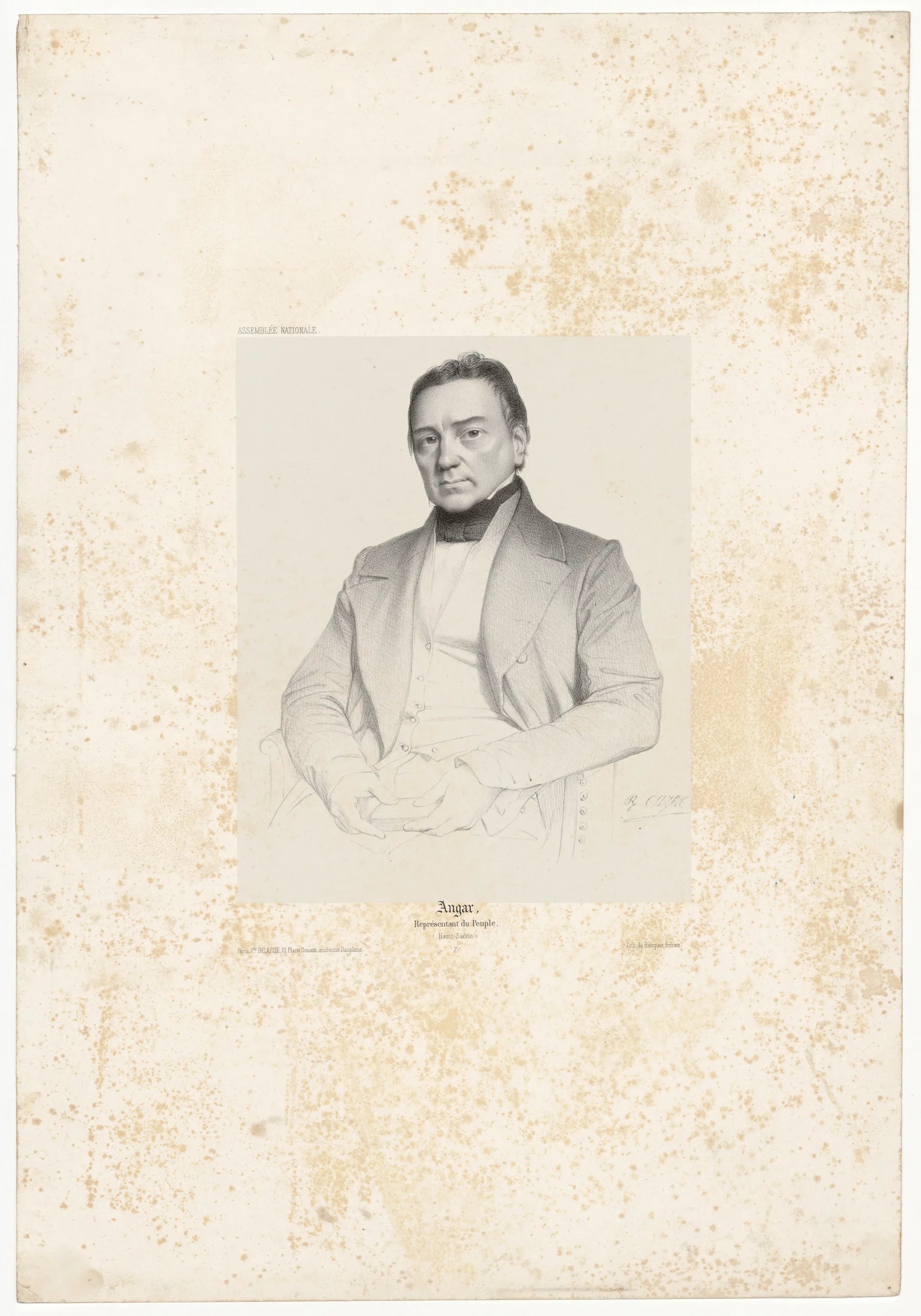 Portrait of Amant Angar (1789–1850) – memorial page