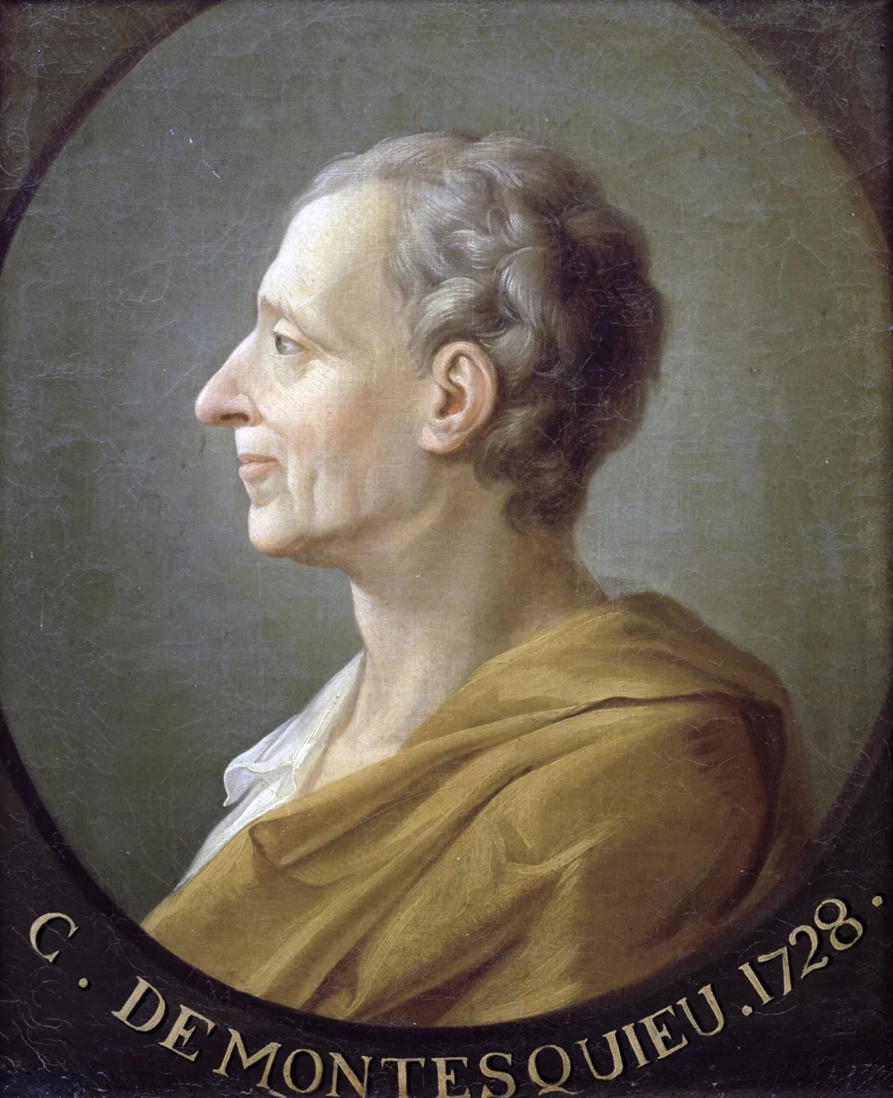 Porträt von Charles de Secondat, Baron de Montesquieu (1689–1755) – Gedenkseite