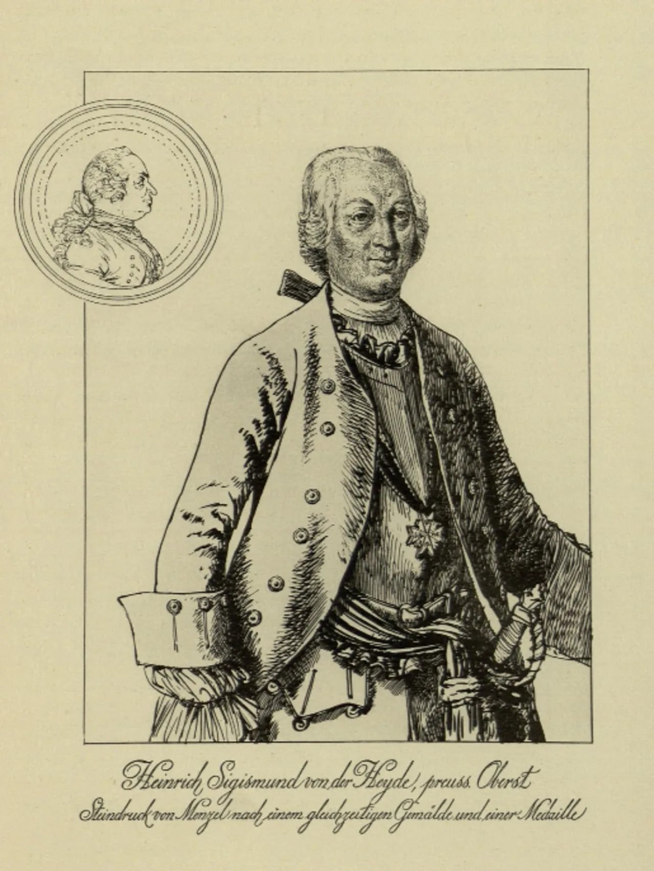 Portrait of Heinrich Sigismund von der Heyde (1703–1765) – memorial page