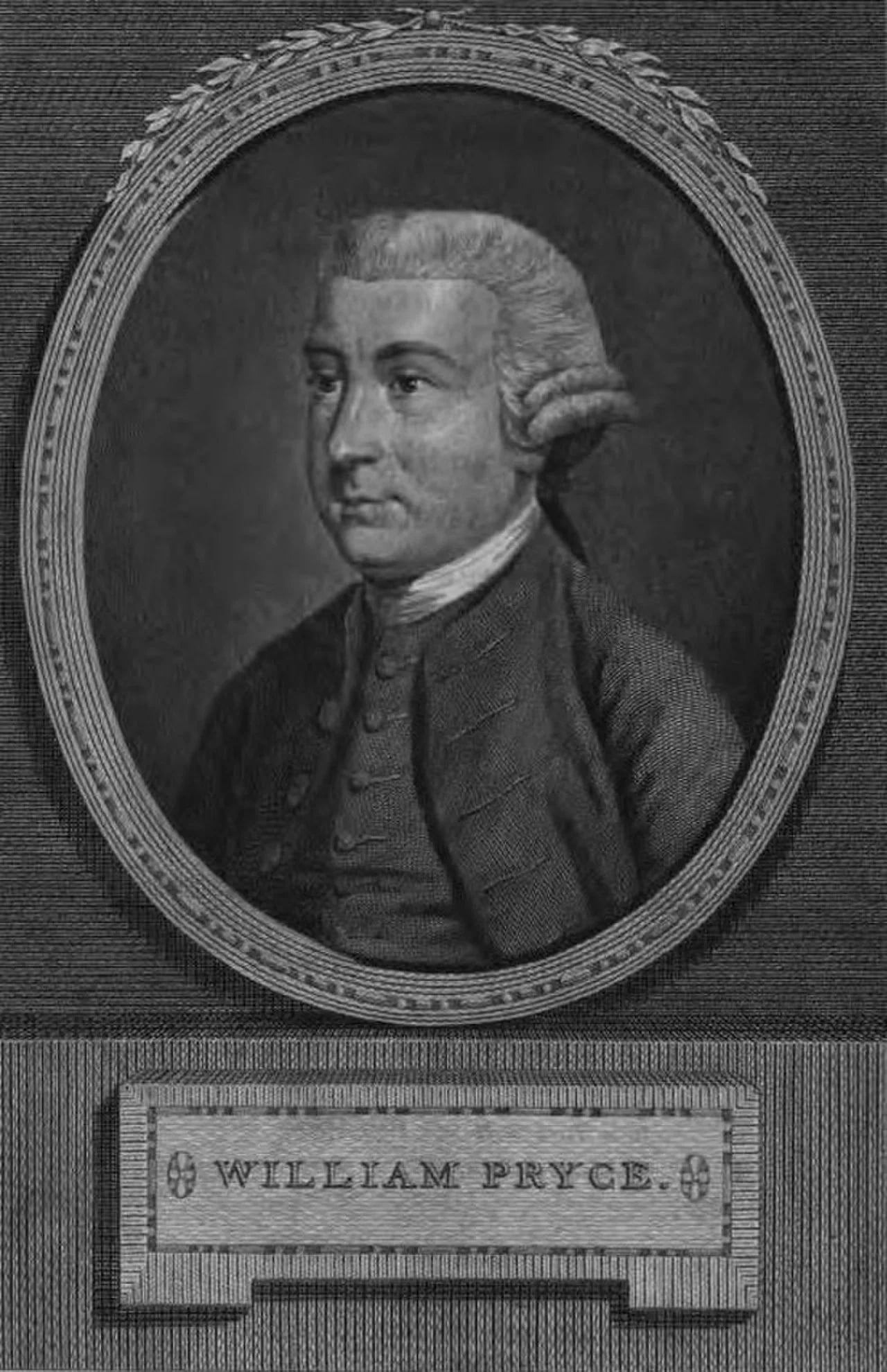 Portrait of William Pryce (1735–1790) – memorial page