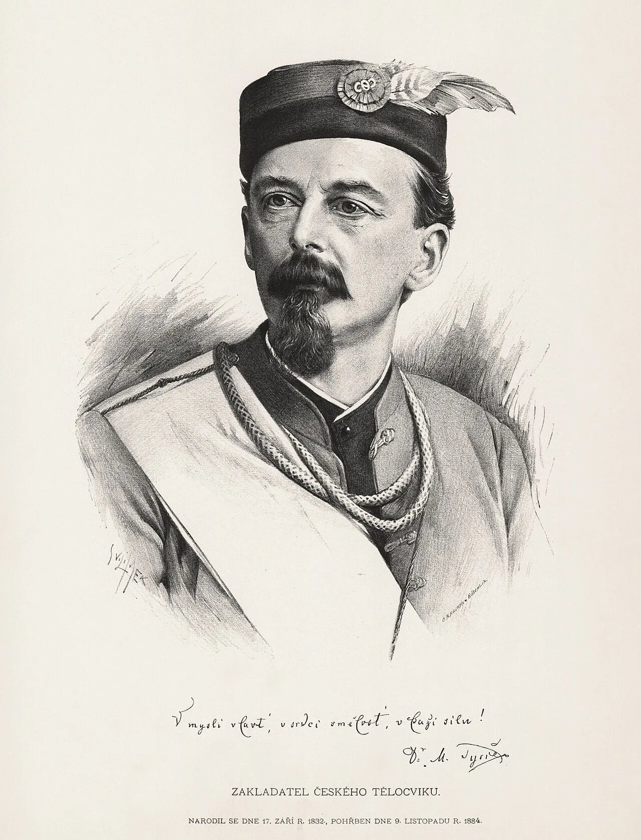 Portrait of Miroslav Tyrš (1832–1884) – memorial page