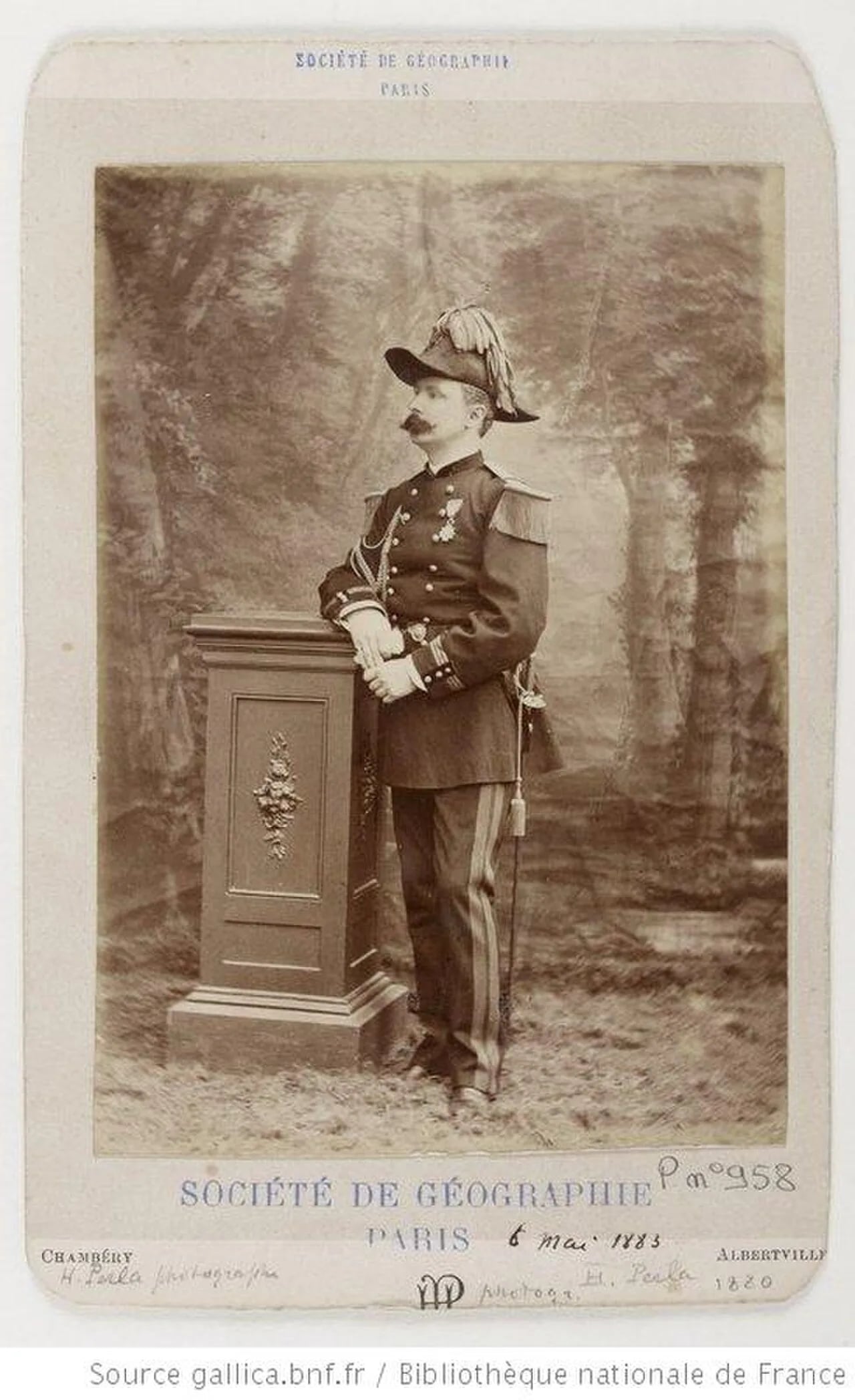 Porträt von Richard de Regnauld de Lannoy de Bissy (1844–1906) – Gedenkseite