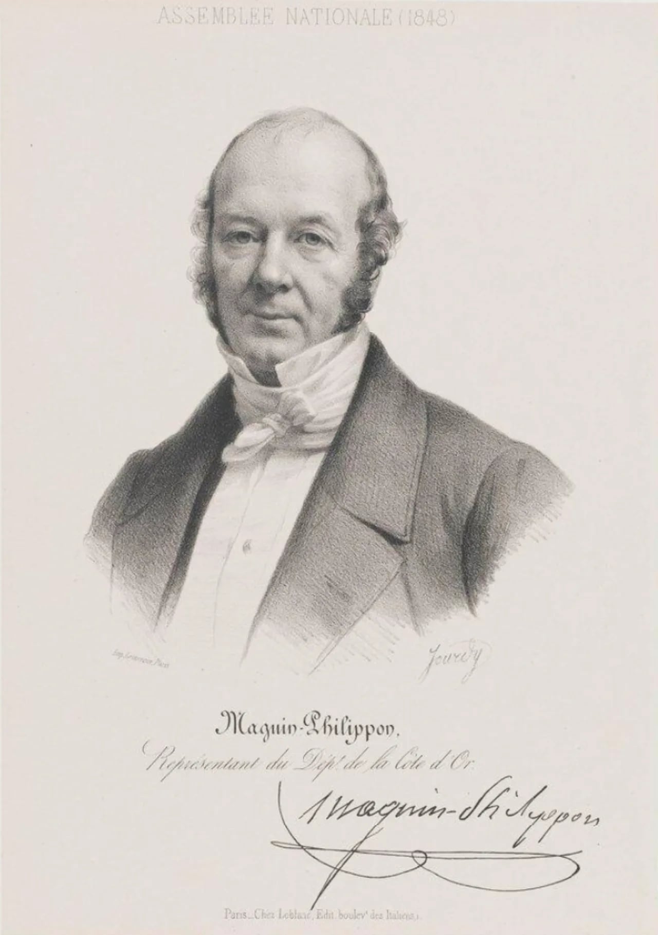 Porträt von Jean Hugues Magnin-Philippon (1791–1856) – Gedenkseite