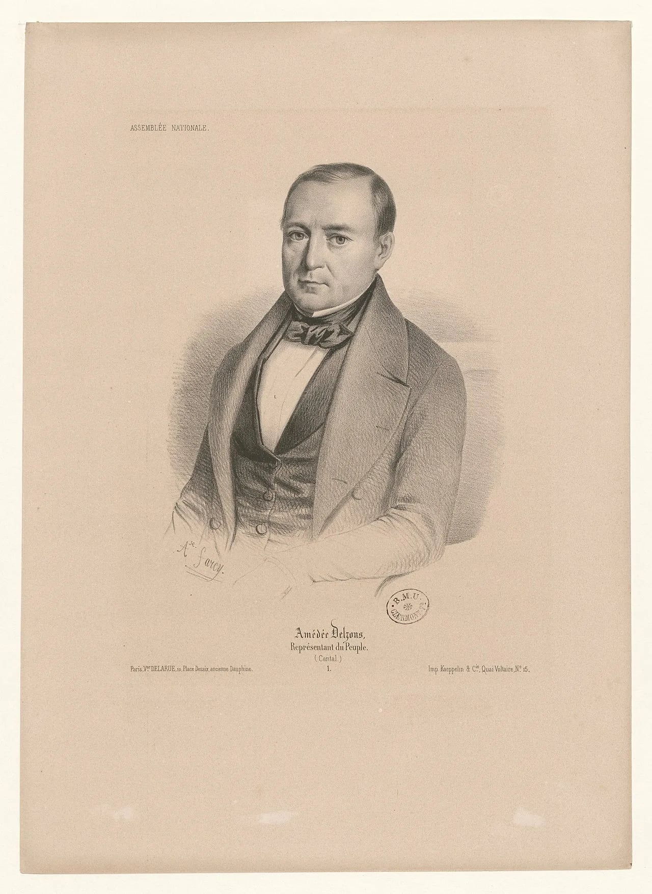 Porträt von Amédée Delzons (1808–1891) – Gedenkseite