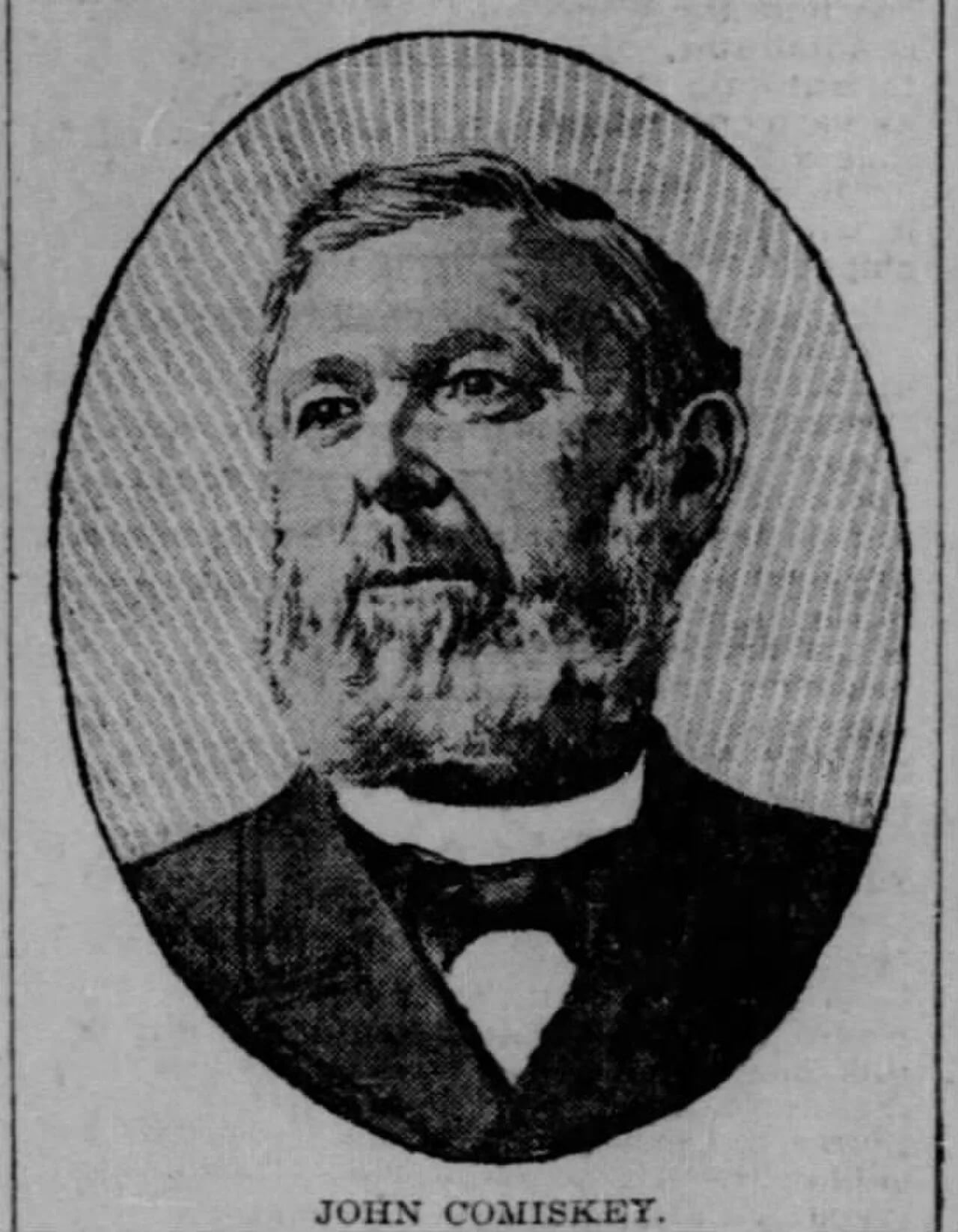 Portrait of John Comiskey (1826–1900) – memorial page