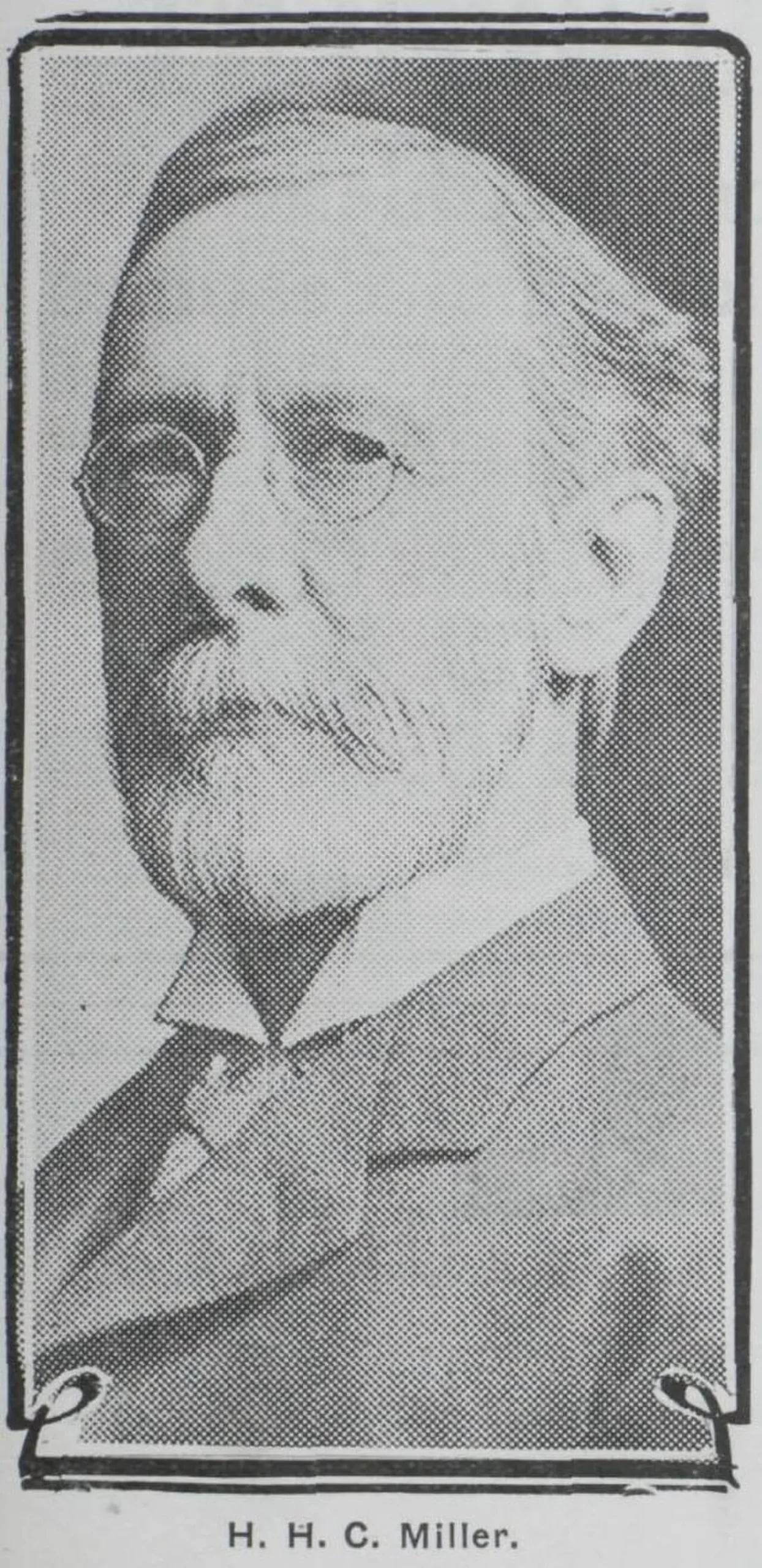 Portrait of H.H.C. Miller (1845–1910) – memorial page