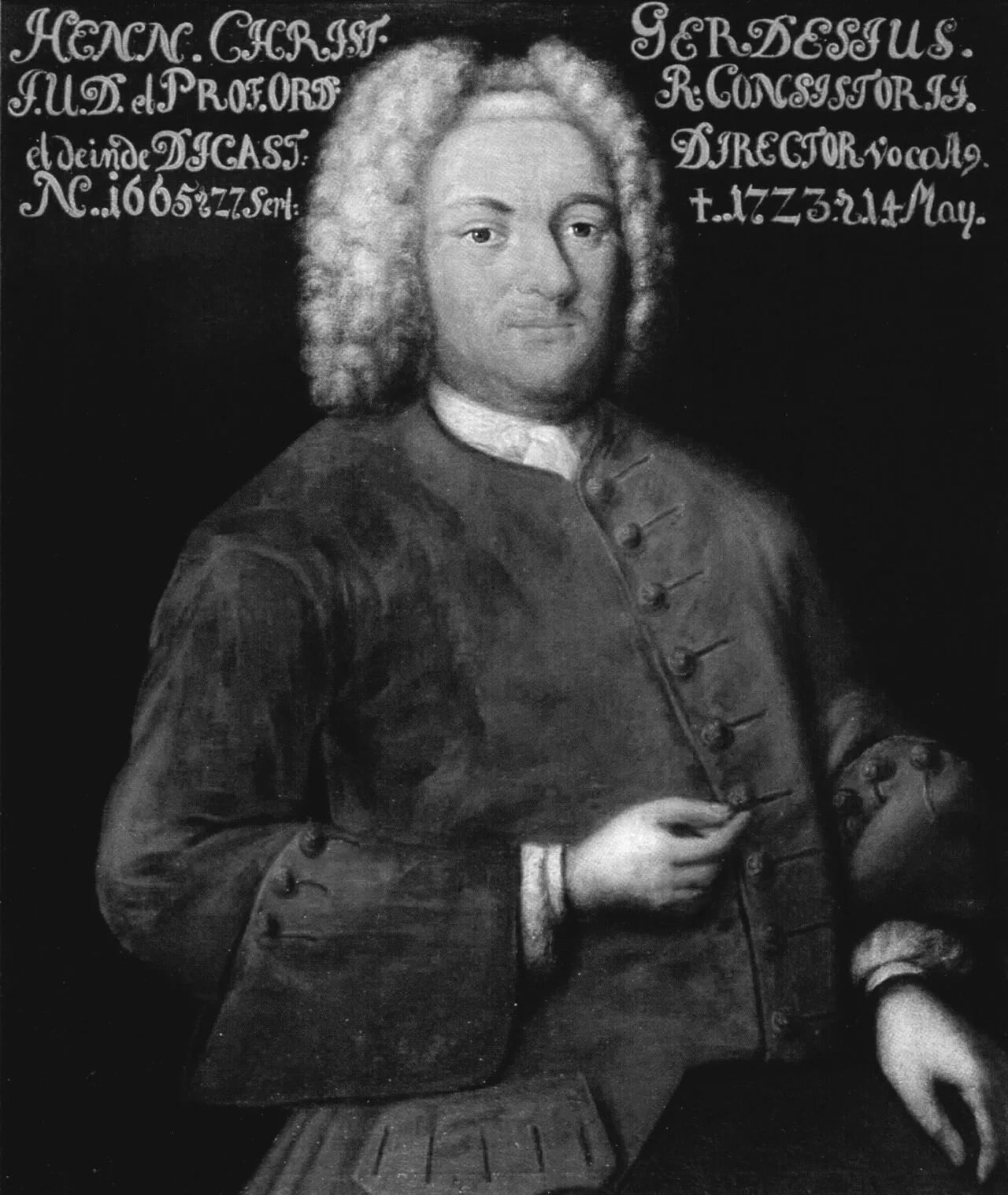 Porträt von Henning Christoph Gerdes (1665–1723) – Gedenkseite