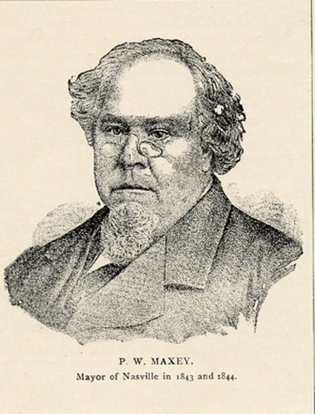 Porträt von Powhatan Wooldridge Maxey (1810–1876) – Gedenkseite