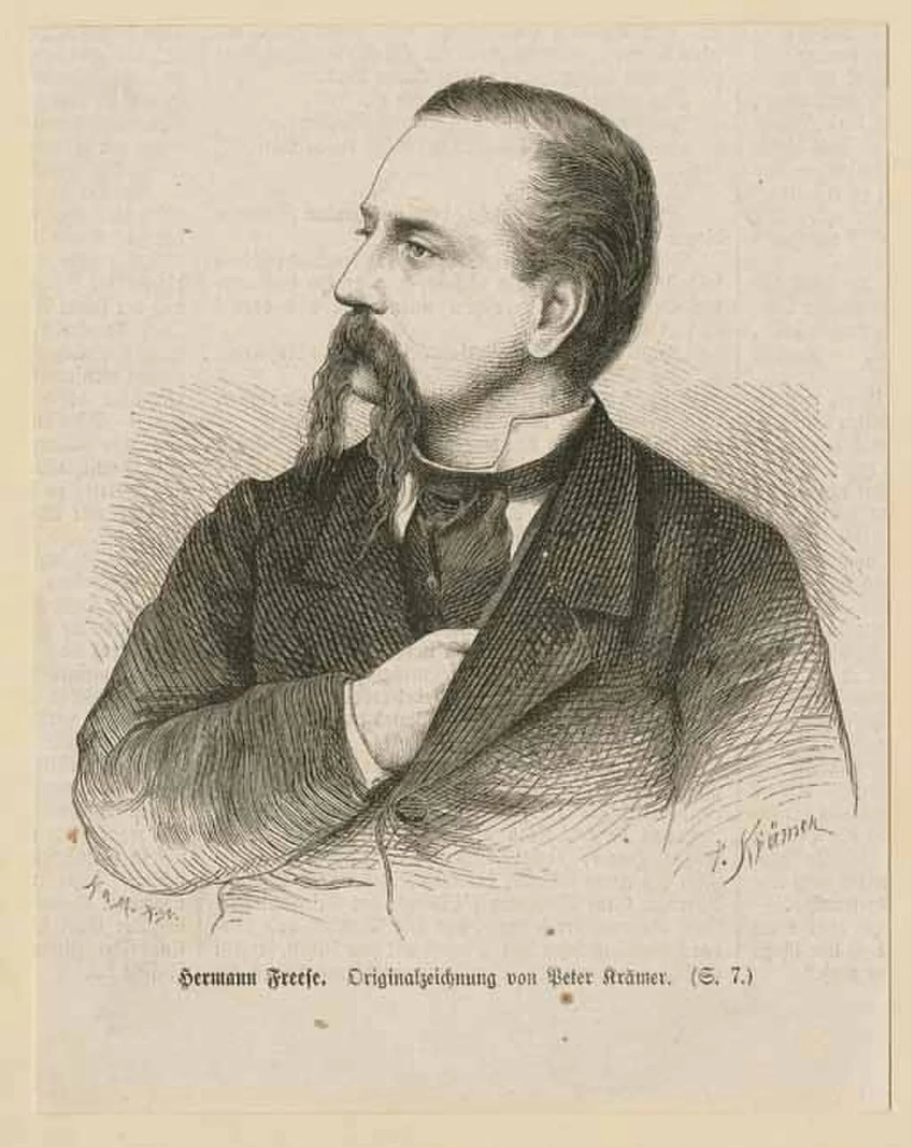 Porträt von Hermann Freese (1819–1871) – Gedenkseite