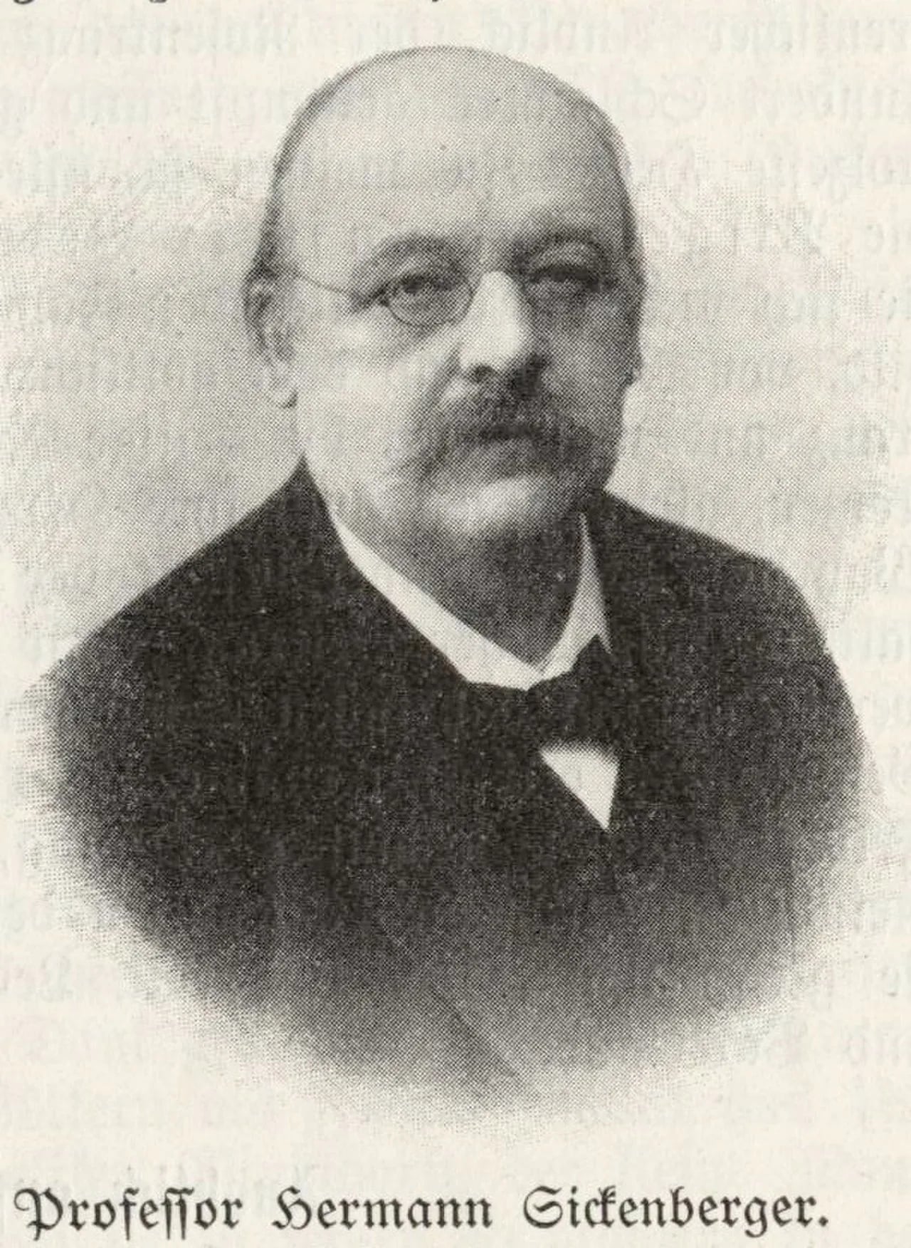 Porträt von Hermann Sickenberger (1851–1923) – Gedenkseite