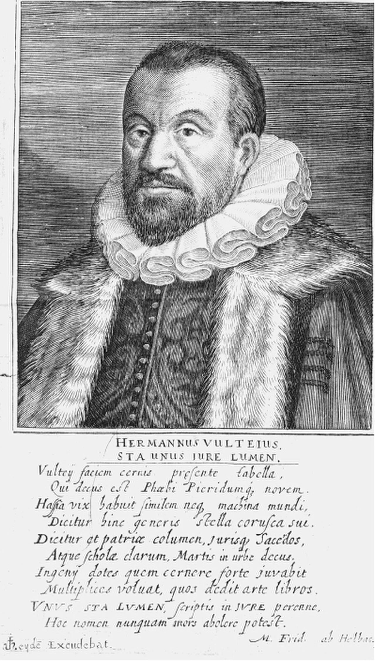 Porträt von Hermann Vultejus (1555–1634) – Gedenkseite