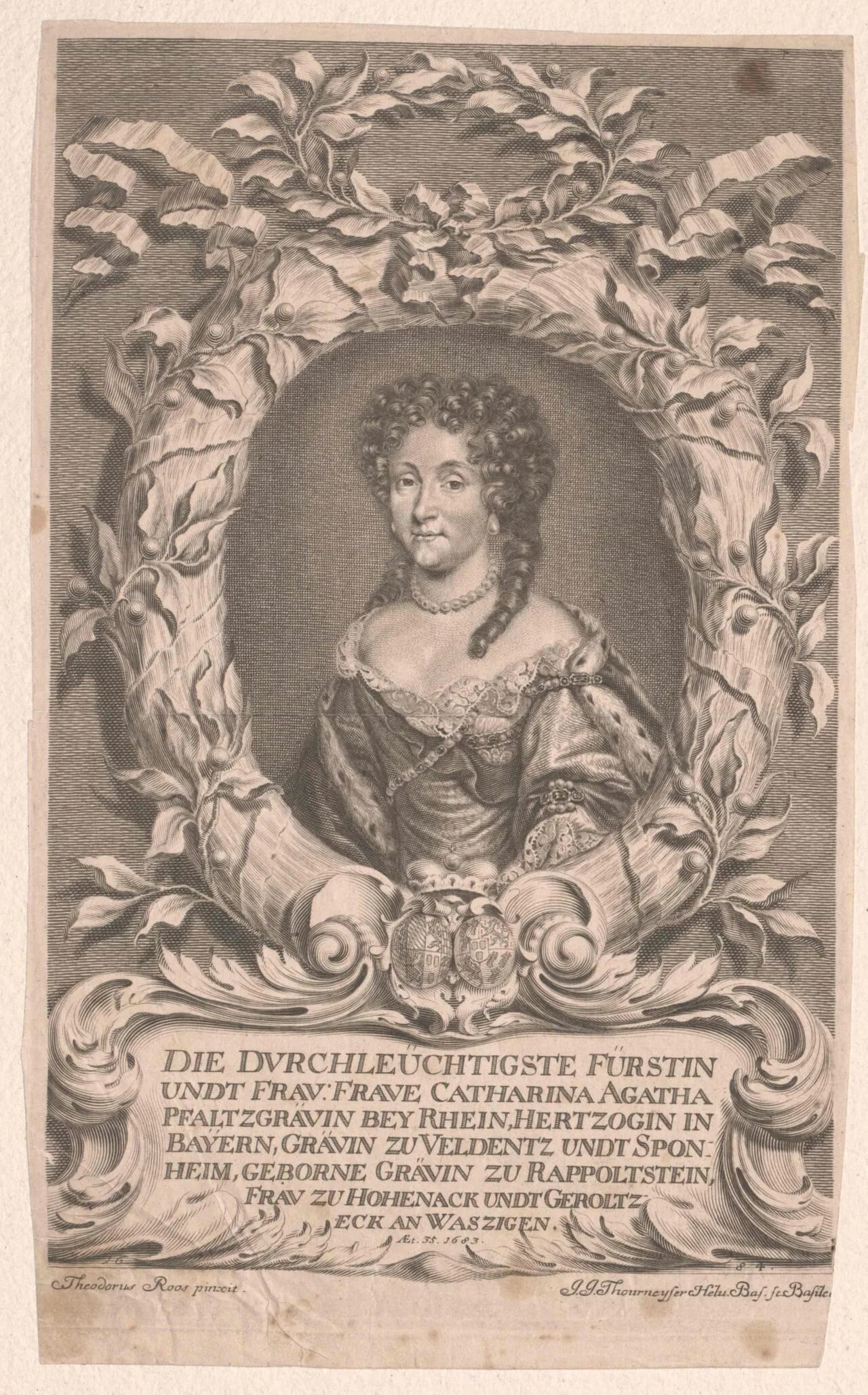 Porträt von Katharina Agathe von Rappoltstein (1648–1683) – Gedenkseite