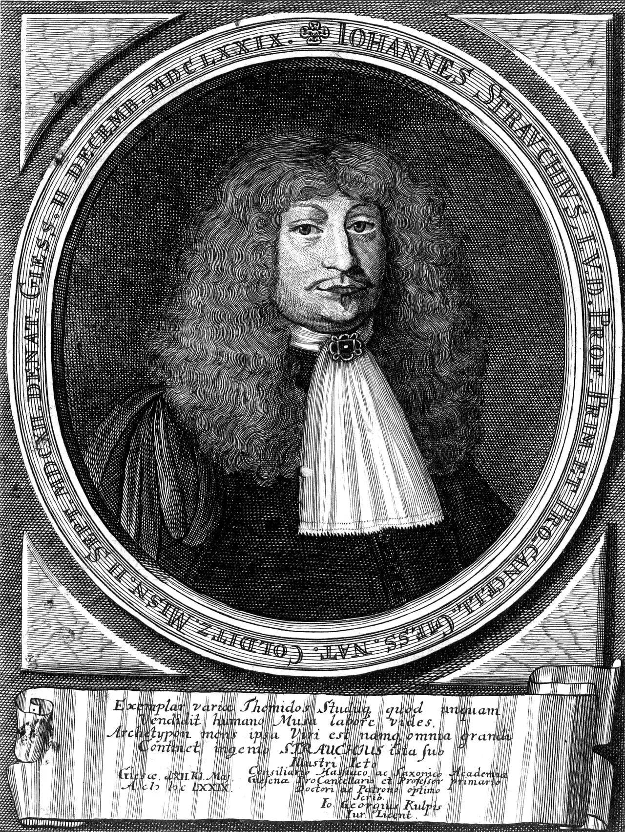 Porträt von Johann Strauch II. (1612–1679) – Gedenkseite