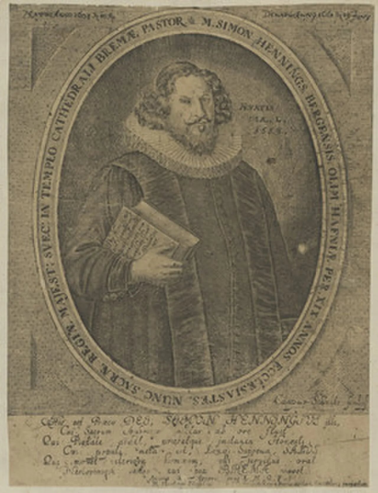 Porträt von Simon Hennings (1608–1661) – Gedenkseite