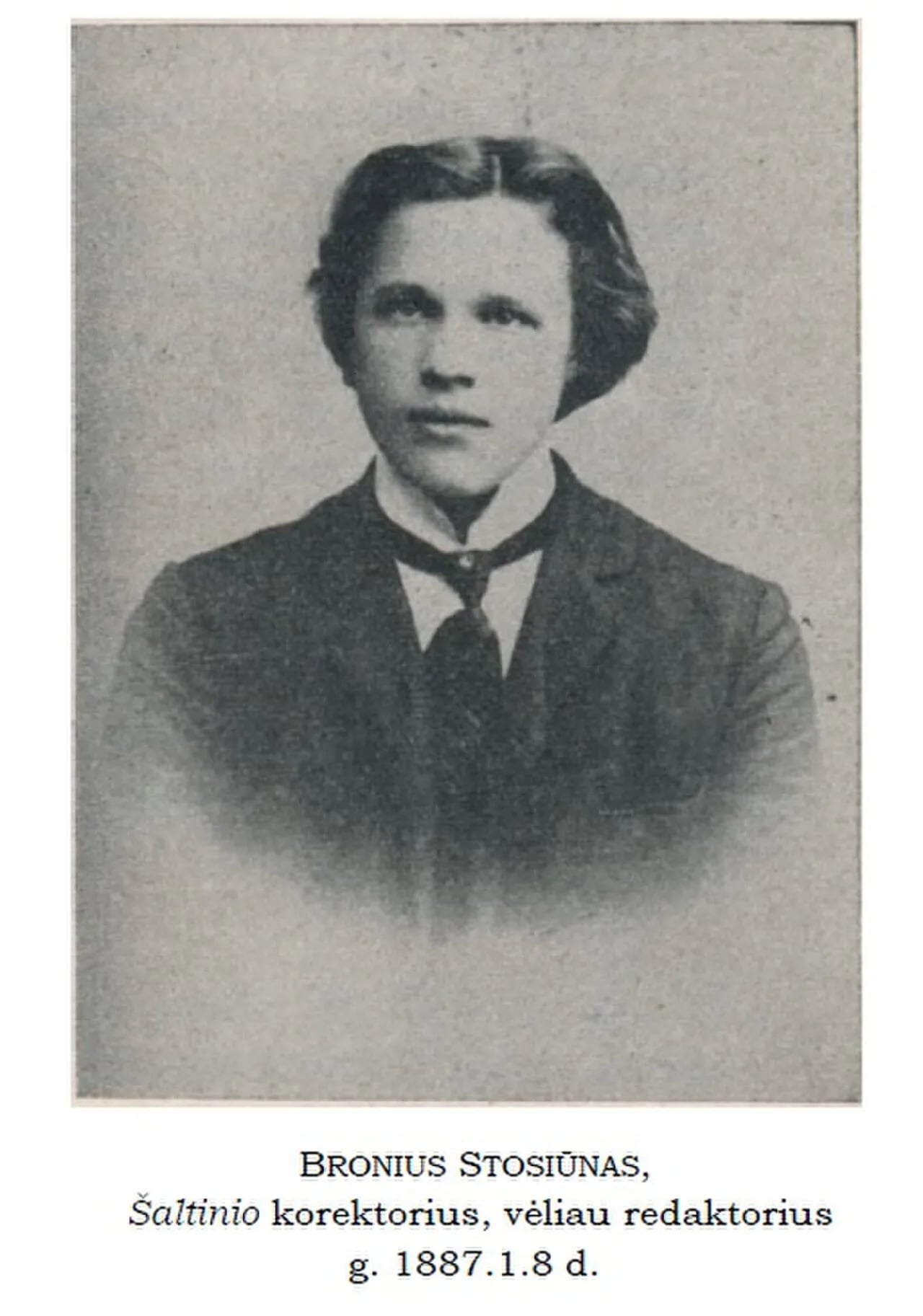 Porträt von Bronius Stosiūnas (1887–1946) – Gedenkseite