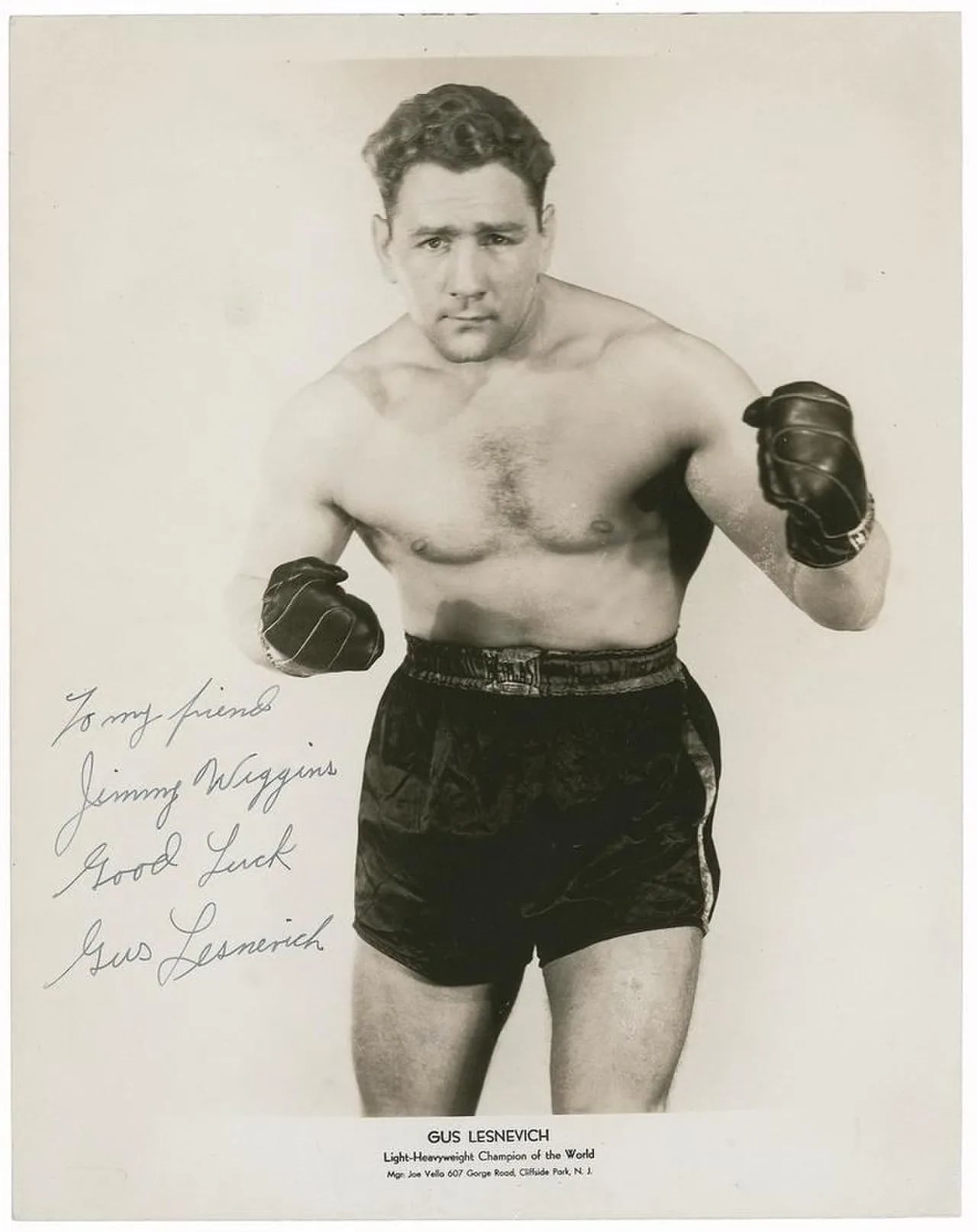 Porträt von Gus Lesnevich (1915–1964) – Gedenkseite