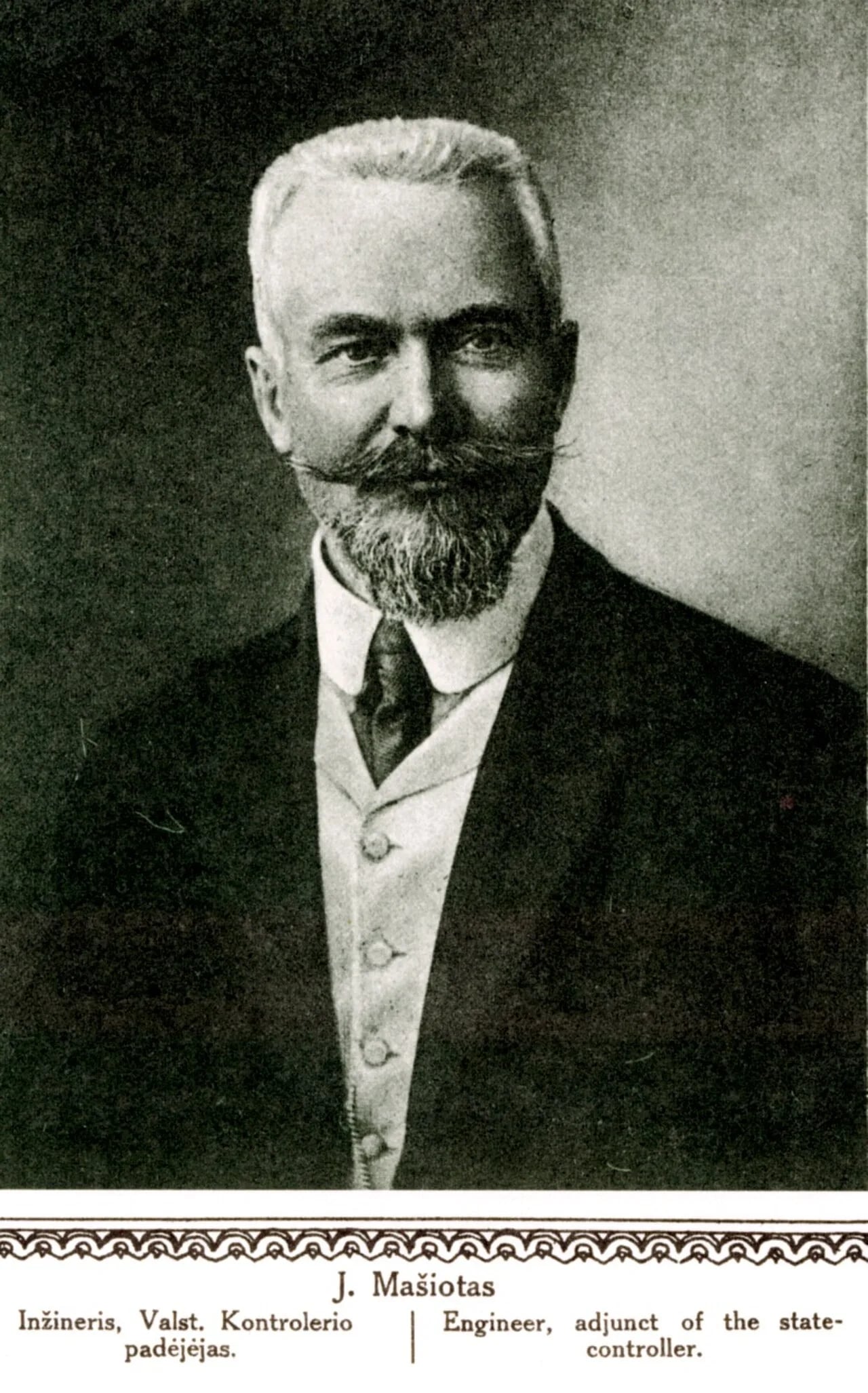 Portrait of Jonas Mašiotas (1874–1947) – memorial page