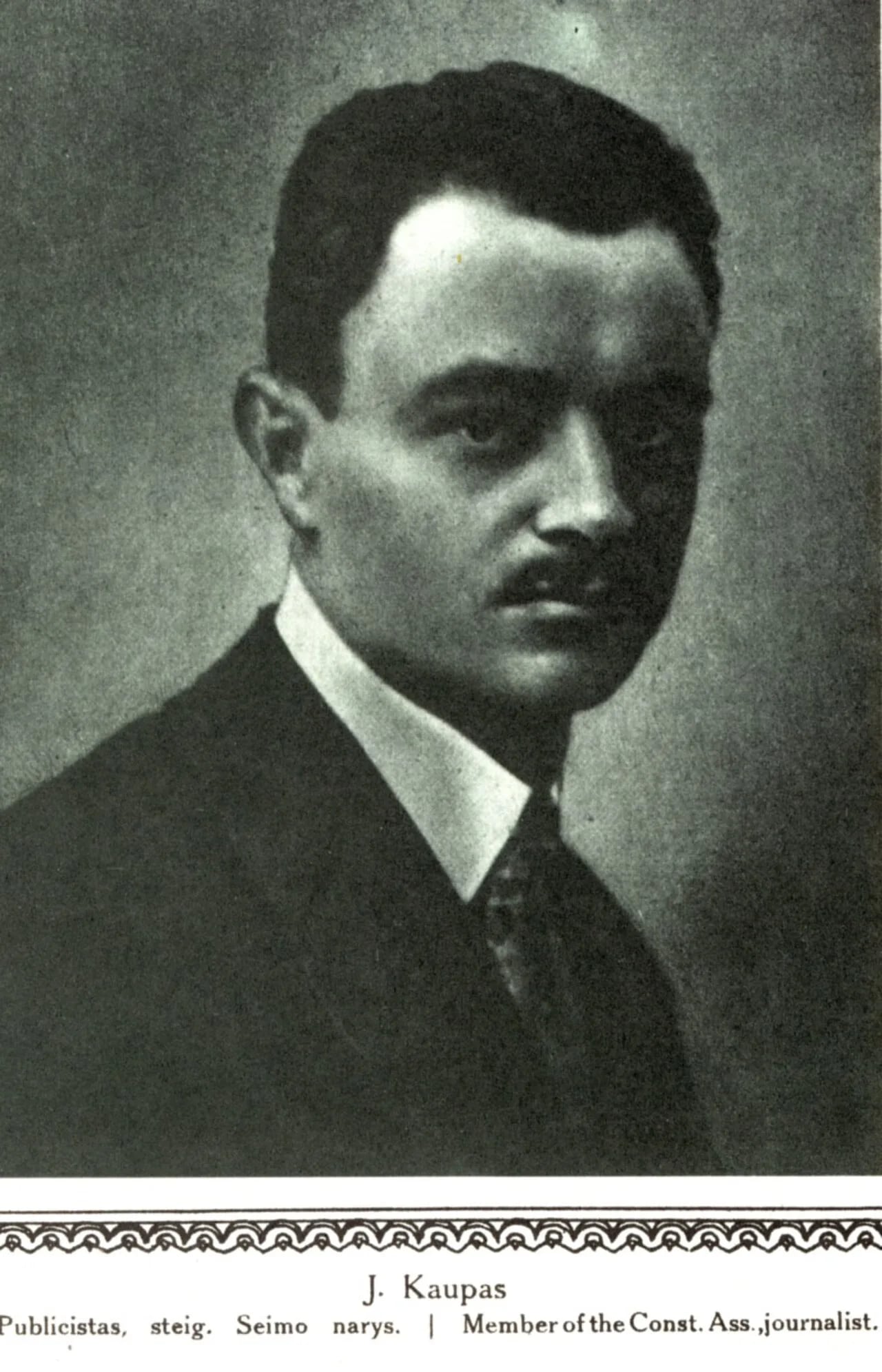 Portrait of Julius Kaupas (1890–1945) – memorial page